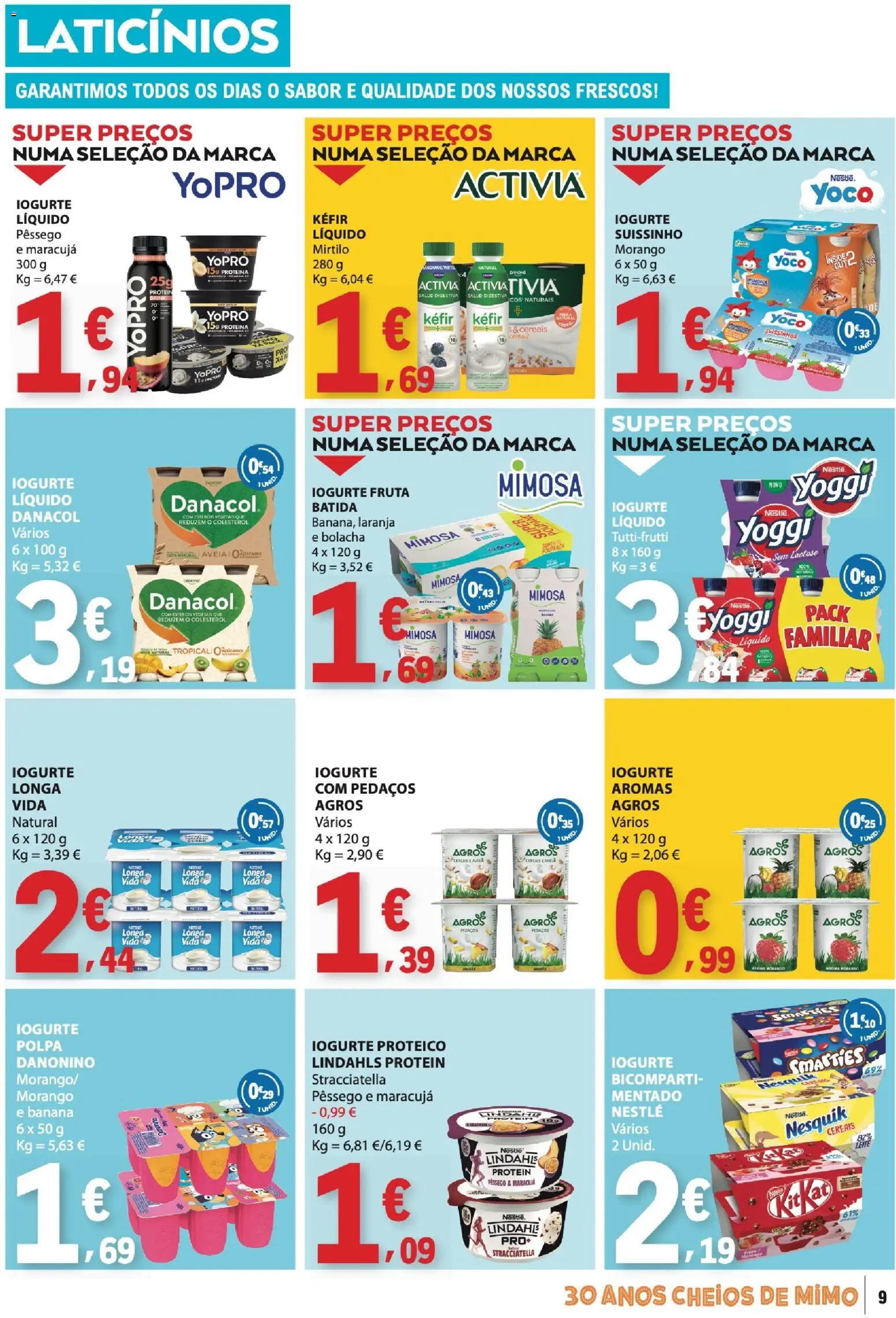E.Leclerc folheto │ válido de 27/08/2026 | Página: 9 | Produtos: Banana, Kefir, Cereais, Proteina