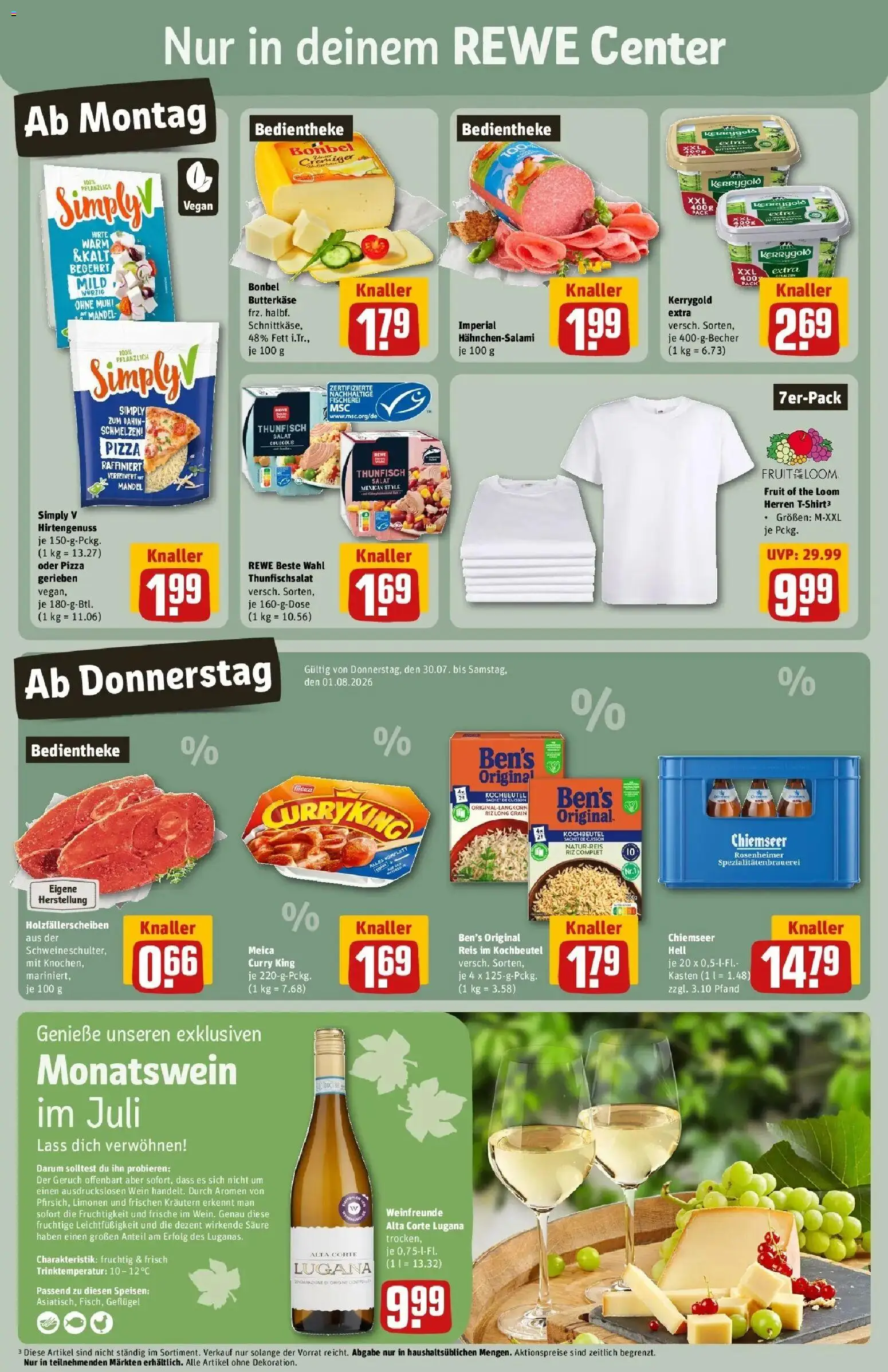 Rewe Prospekt Bonn / Beuel – gültig ab 27.07.2026 | Seite: 3 | Produkte: Meica, Pizza, Wein, Salat