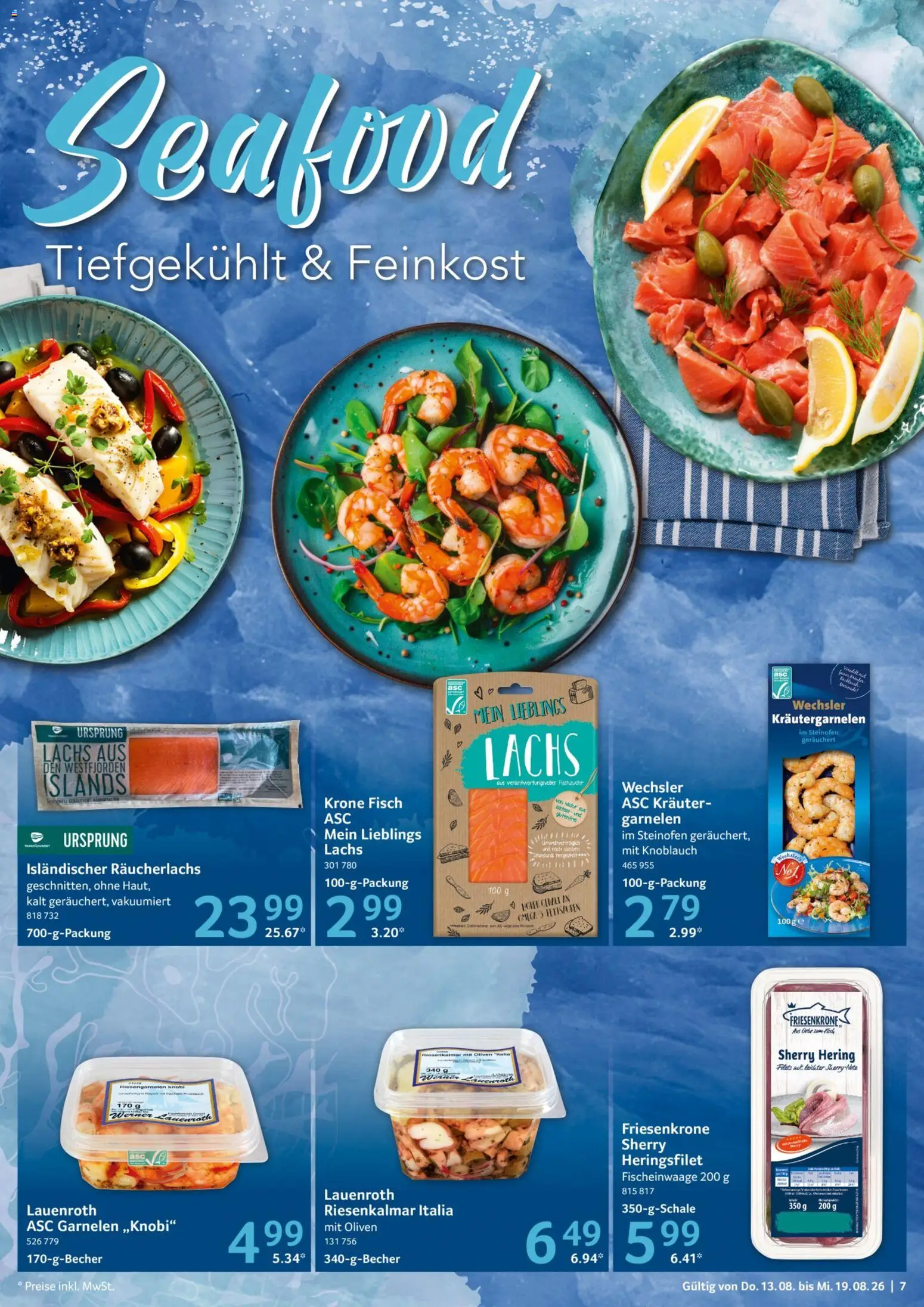 Selgros Prospekt – gültig ab 13.08.2026 | Seite: 7 | Produkte: Hering, Fisch, Lachs, Knoblauch
