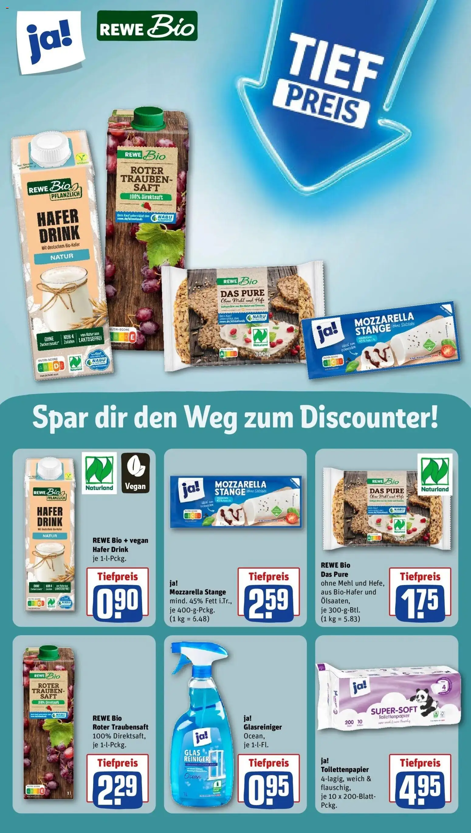 Rewe Prospekt Mettlach / Orscholz	 – gültig ab 20.04.2026 | Seite: 29 | Produkte: Mehl, Trauben, Saft, Toilettenpapier