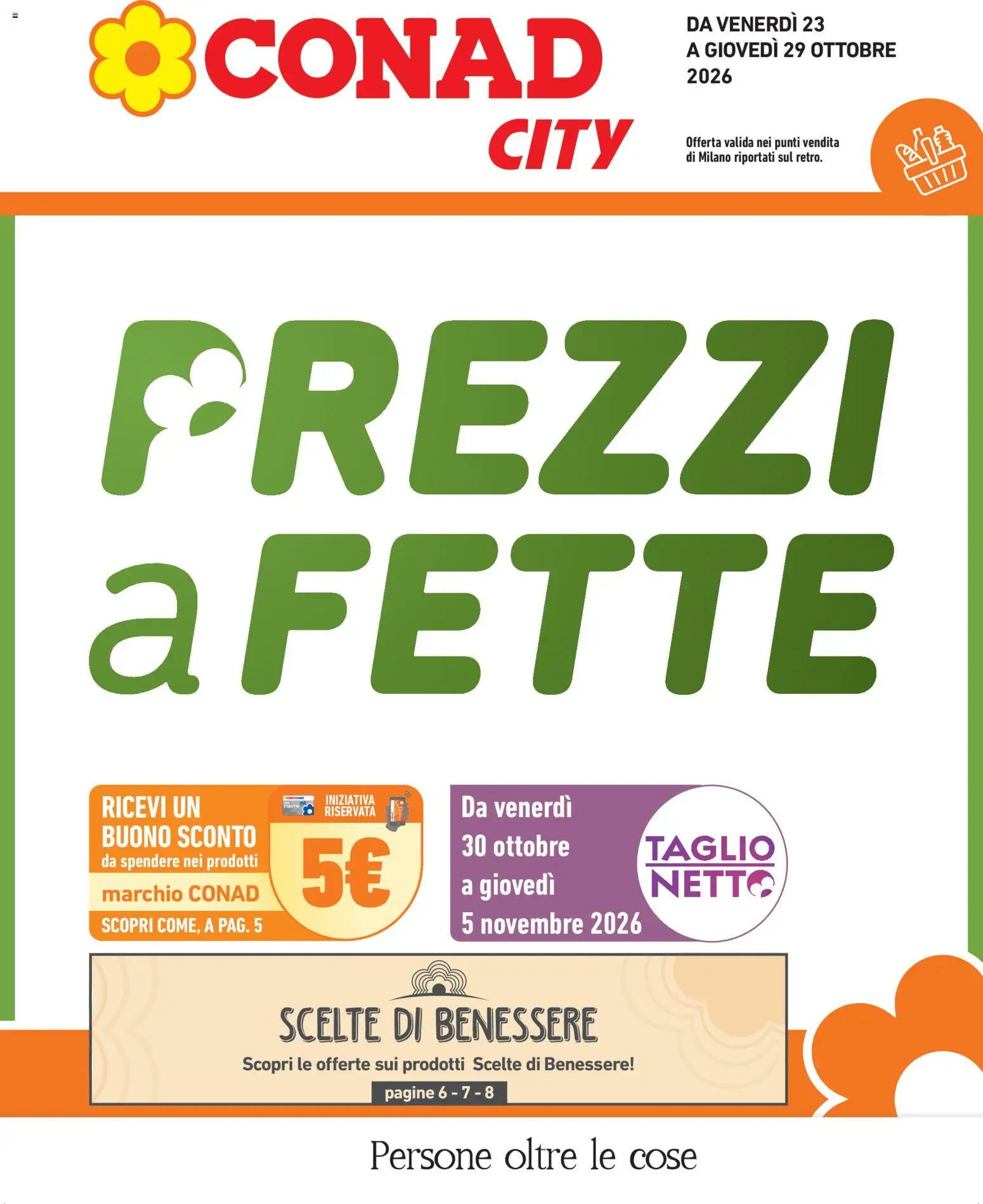 Volantino Conad del 23/10/2026 | Pagina: 1 | Prodotti: Taglio