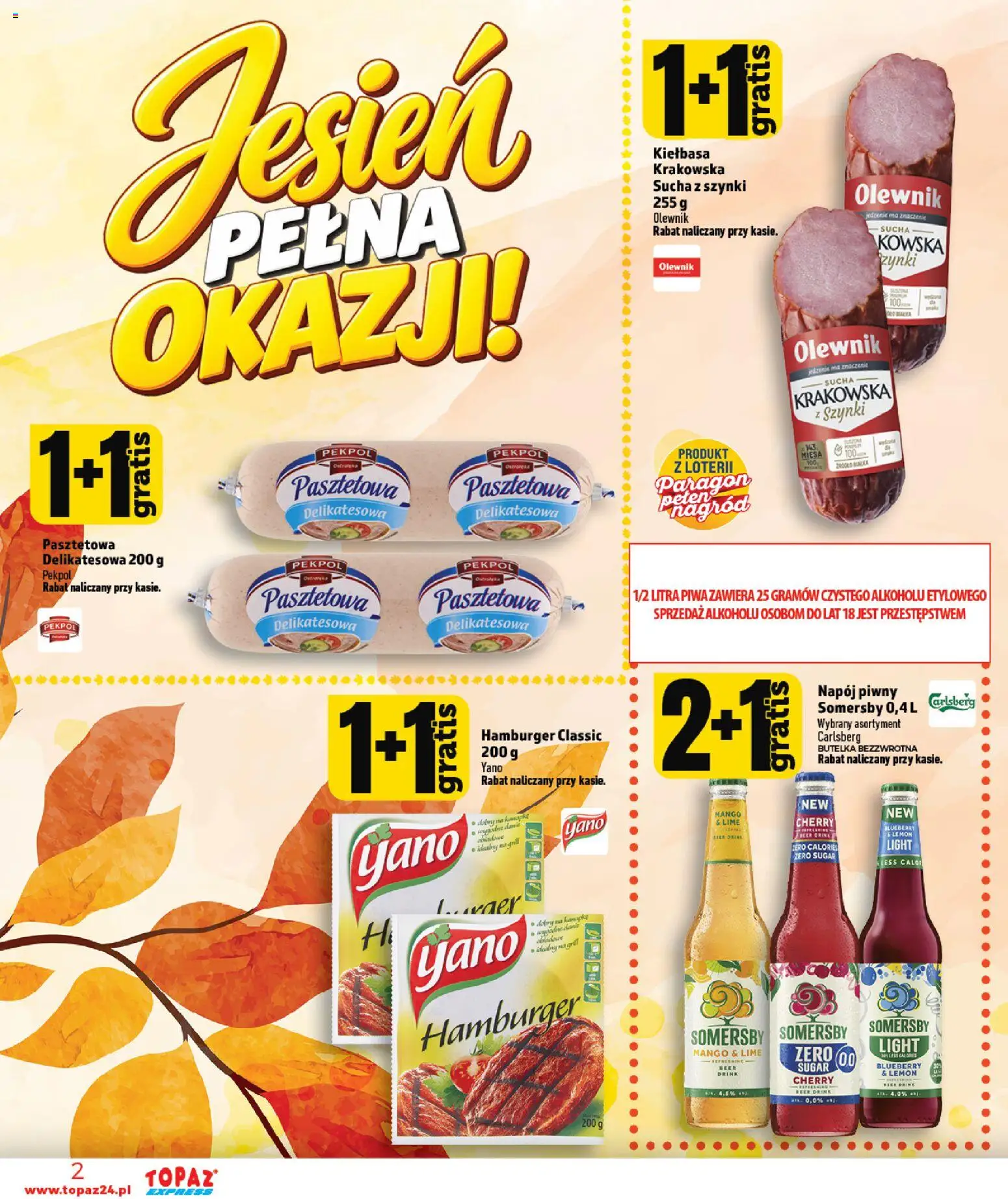 Topaz gazetka - Express od 24.09.2026 | Strona: 2 | Produkty: Mango, Kiełbasa, Krakowska sucha, Kiełbasa krakowska