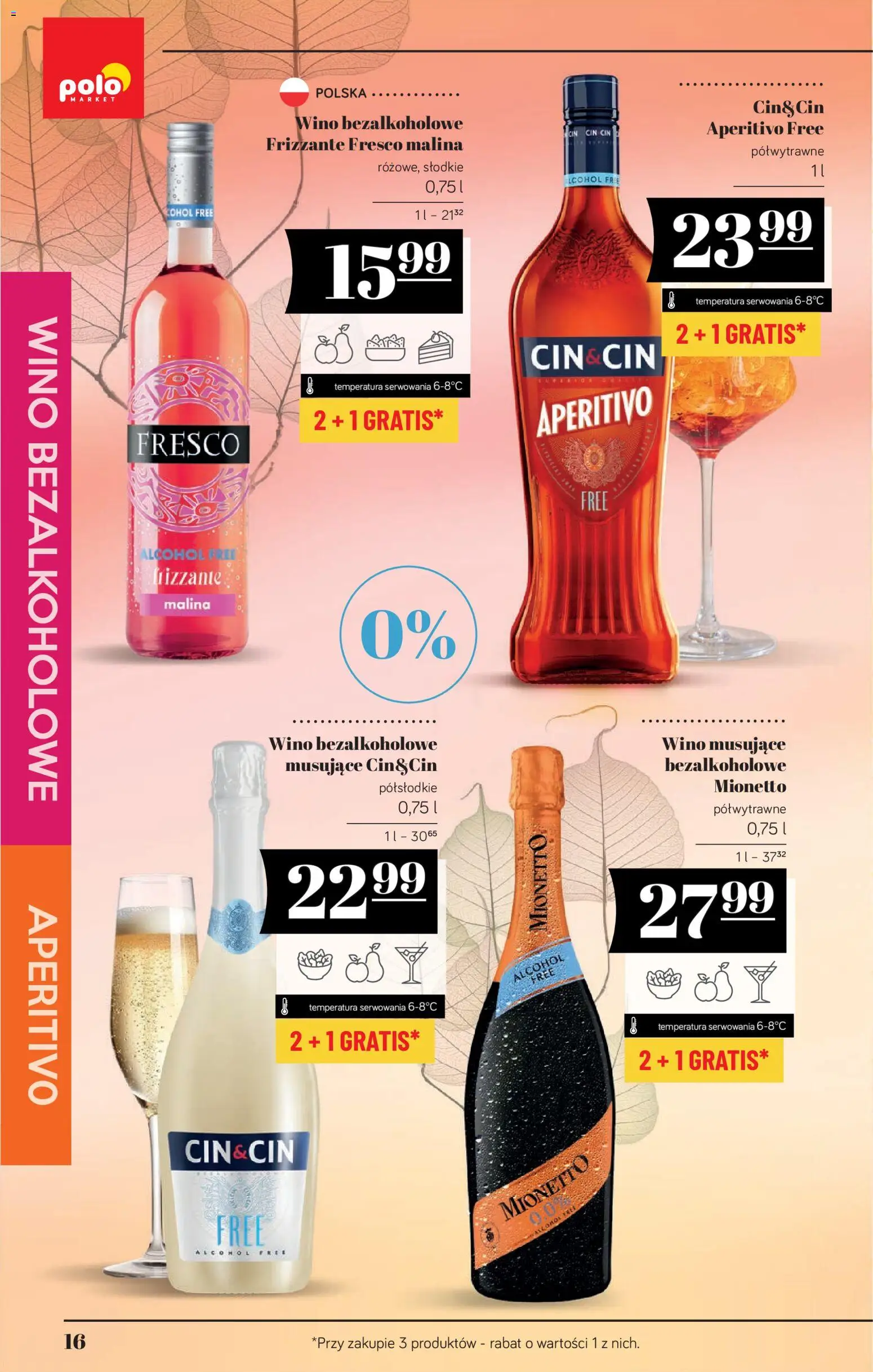 POLOmarket katalog - Alkoholi od 22.10.2026 | Strona: 16 | Produkty: Malina, Wino bezalkoholowe, Wino musujące, Cin cin