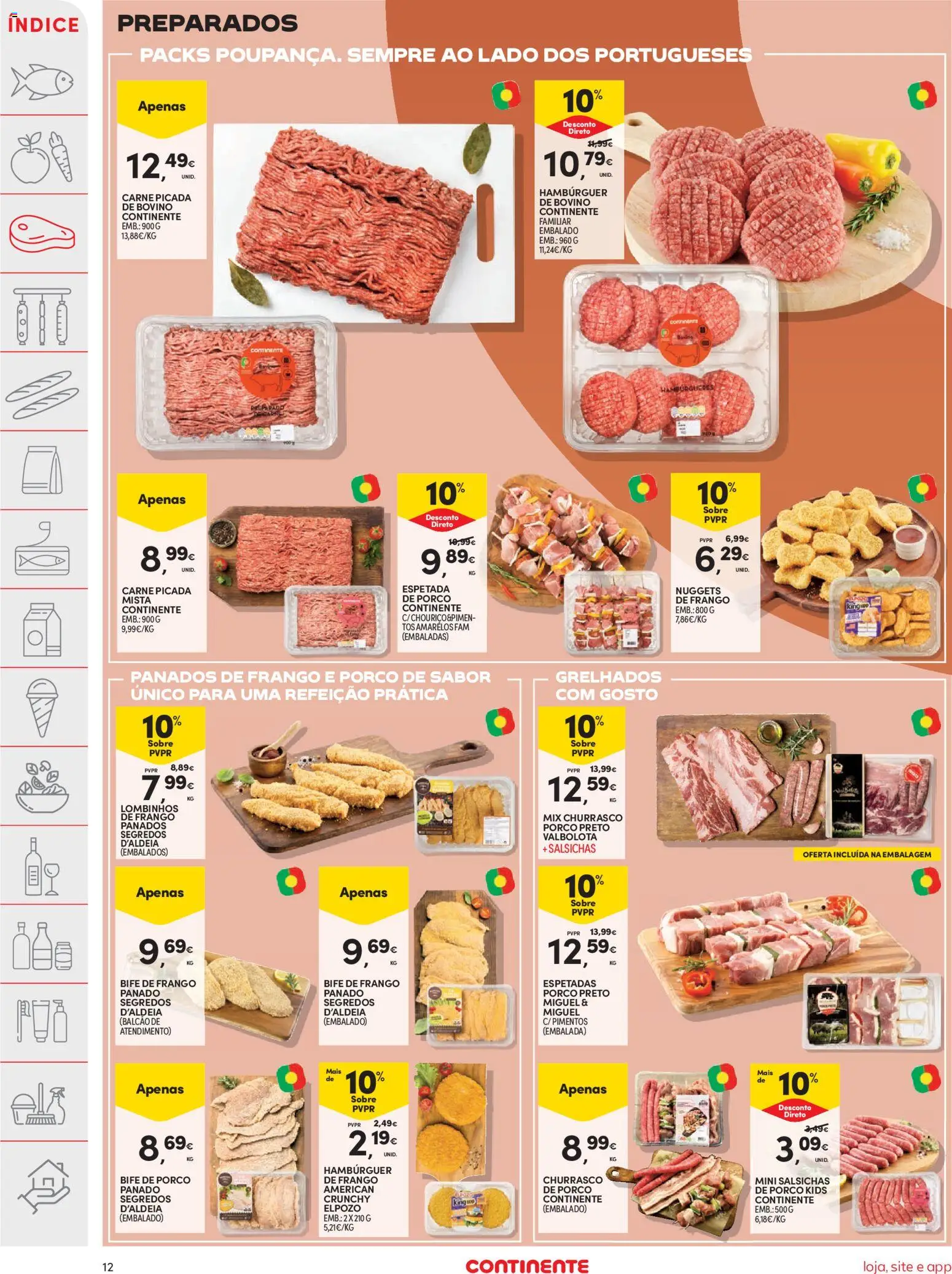 Continente folheto │ válido de 01/09/2026 | Página: 12 | Produtos: Frango, Panados de frango, Carne picada, Carne