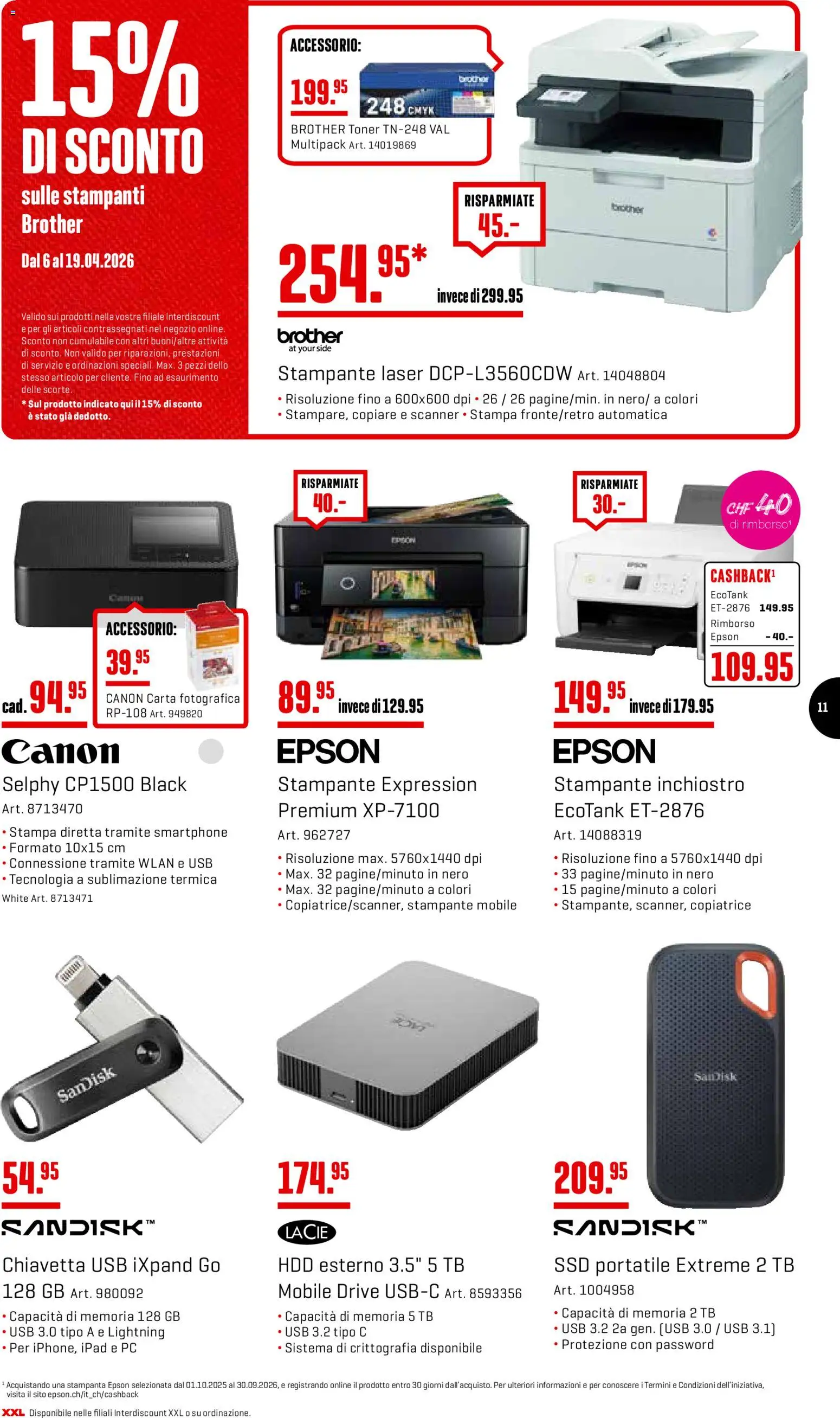 Interdiscount aktionen IT – gültig ab 06.04.2026 | Seite: 11 | Produkte: Pc, Ipad, Toner, Epson