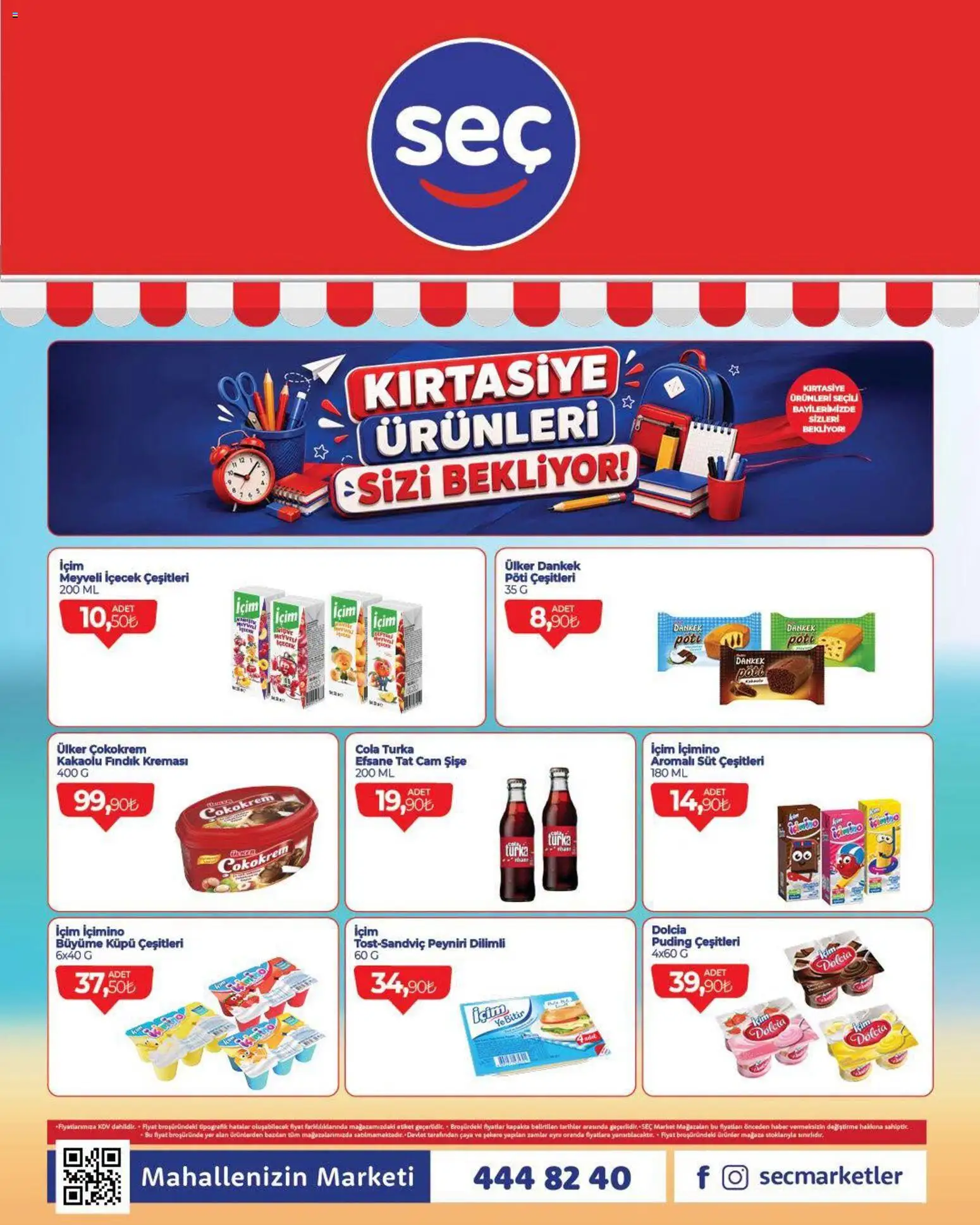 Seç Market Katalog - 10 Eylül 2026 tarihinden itibaren geçerlidir | Sayfa: 1 | Ürünler: Süt, Fındık, Su
