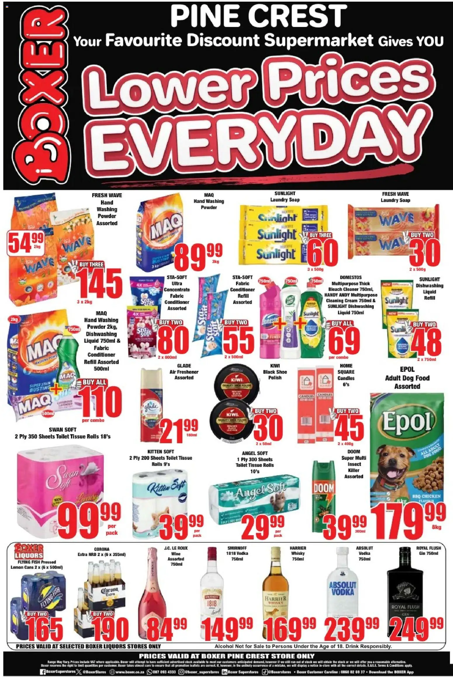 New Boxer catalogue – valid from 23.04.2026 | Page: 12 | Products: Air freshener, Powder, Lemon, Dishwashing liquid