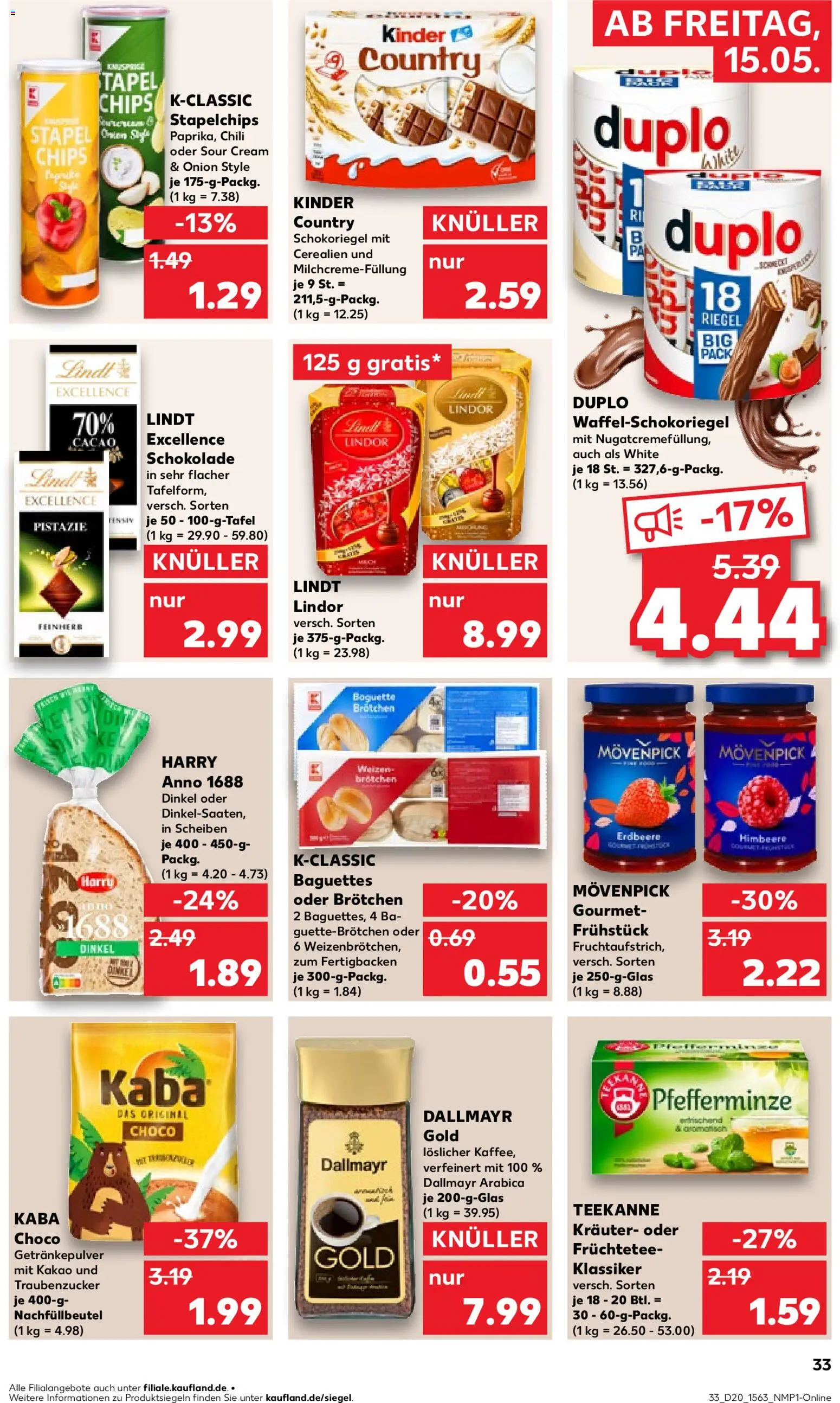 Kaufland Prospekt Kiel	 – gültig ab 15.05.2026 | Seite: 33 | Produkte: Baguette, Dallmayr, Teekanne, Himbeere
