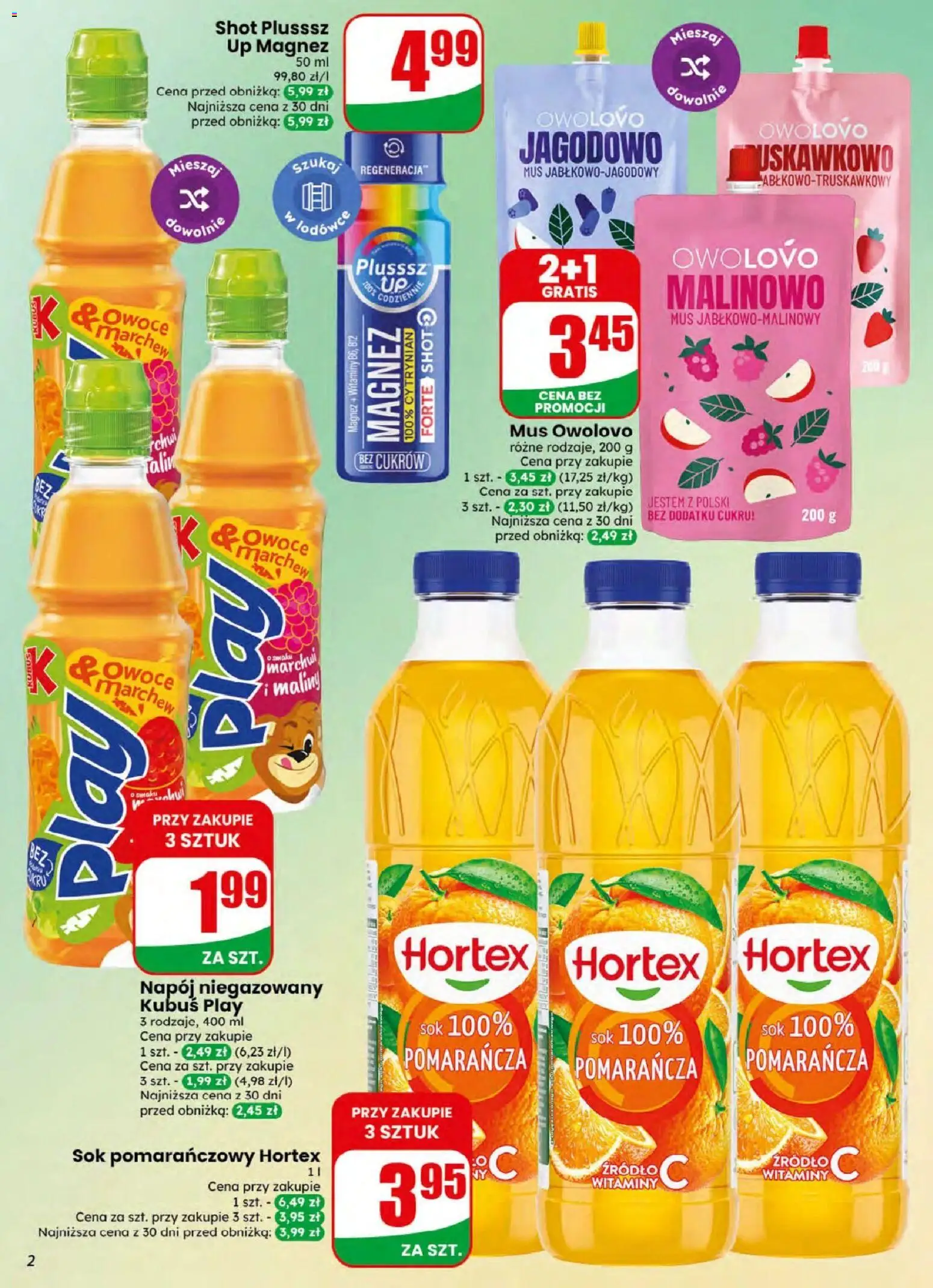 Dino gazetka od 05.08.2026 | Strona: 2 | Produkty: Maliny, Sok pomarańczowy, Sok, Owoce
