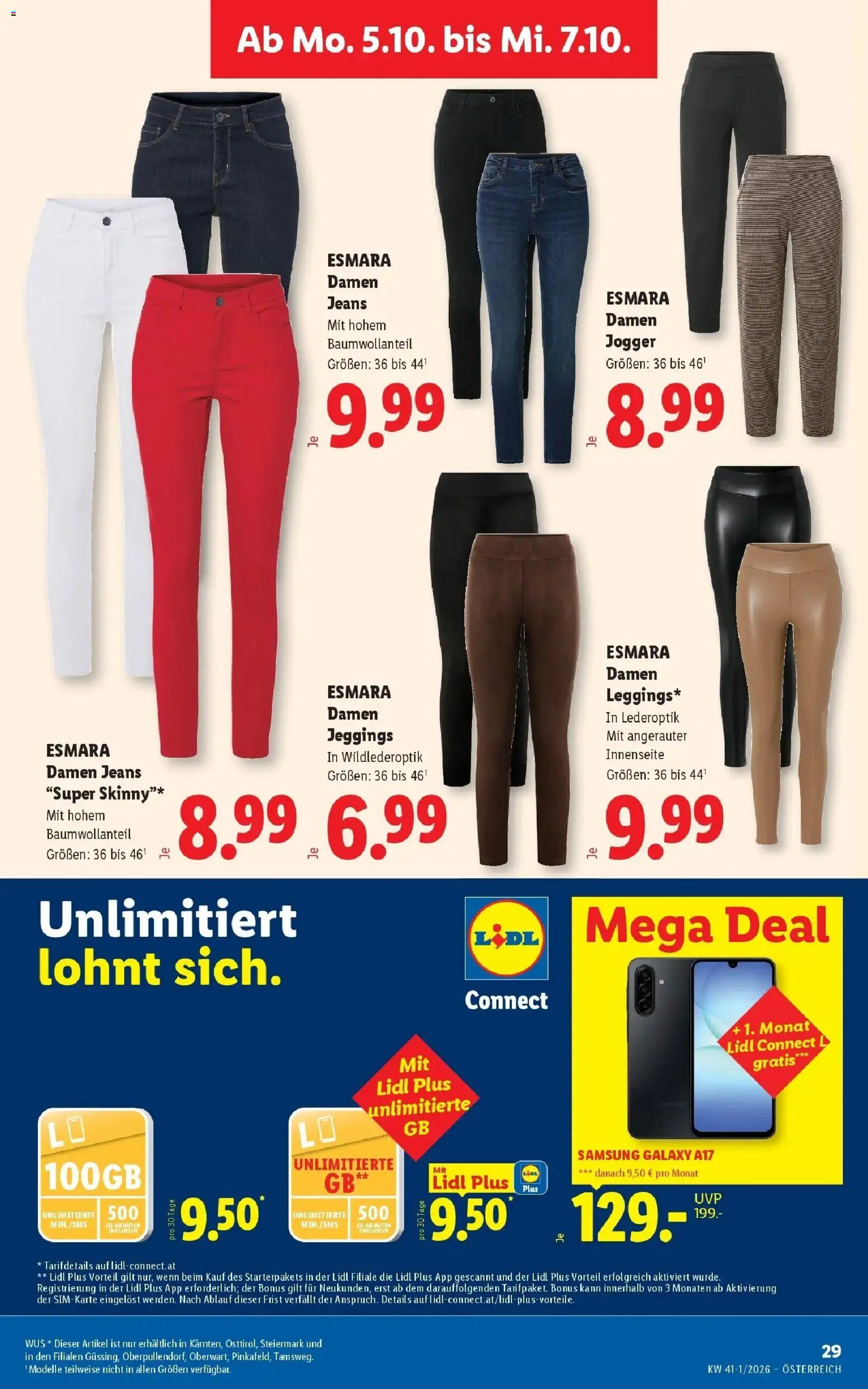 Lidl Flugblatt - Fohnsdorf ab 27.09.2026 - Angebote ab donnerstag | Seite: 34 | Produkte: Leggings, Jeans, Smartphone, Samsung