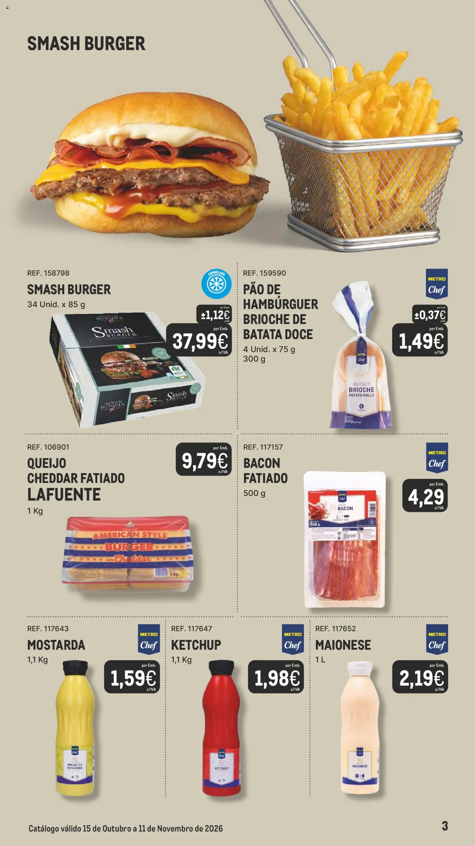 Makro Especial Tendências │ válido de 15/10/2026 | Página: 3 | Produtos: Bacon, Mostarda, Gelado, Queijo