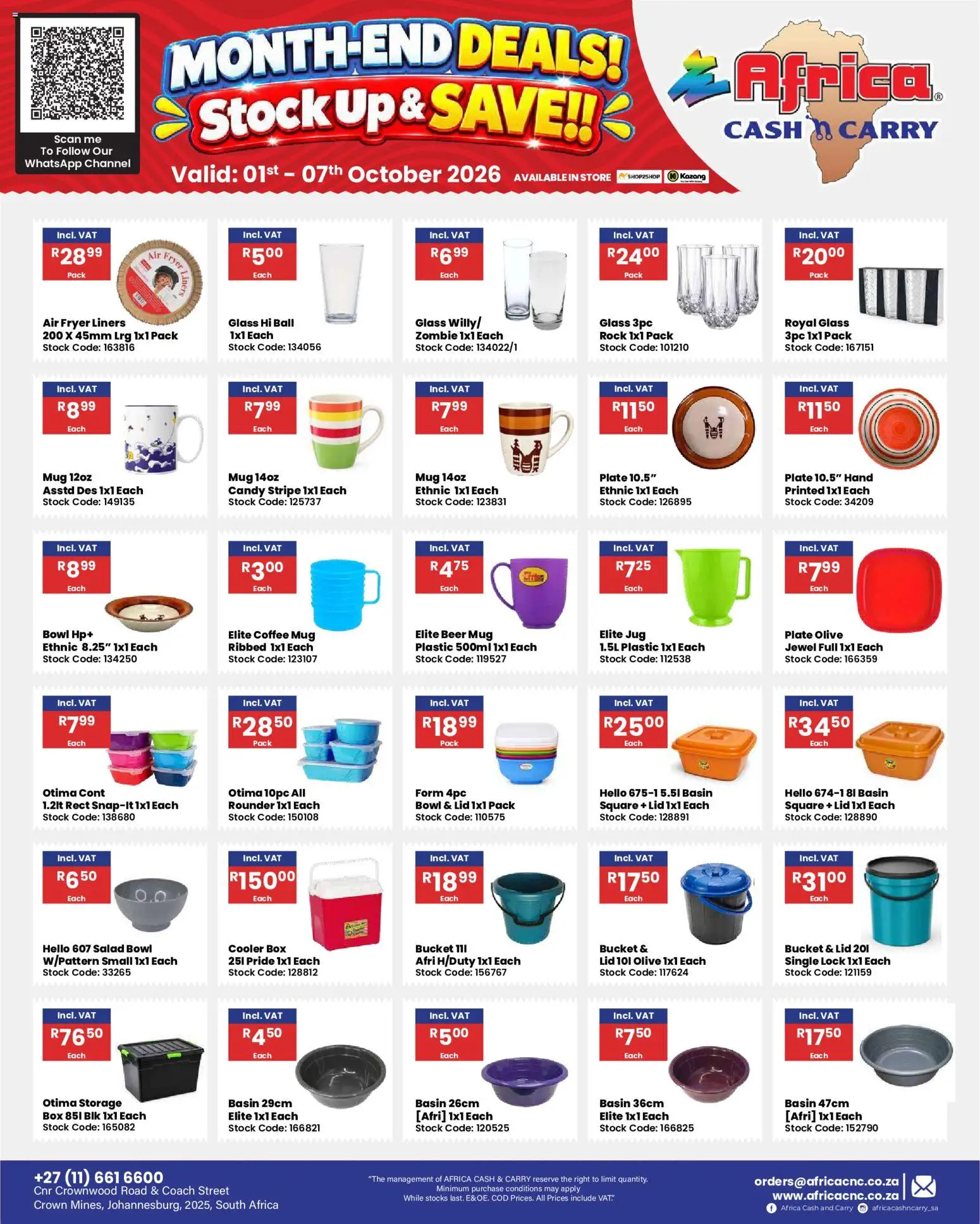 New Africa Cash & Carry catalogue – valid from 01/10/2026 | Page: 62 | Products: Fryer, Cooler, Coffee, Salad