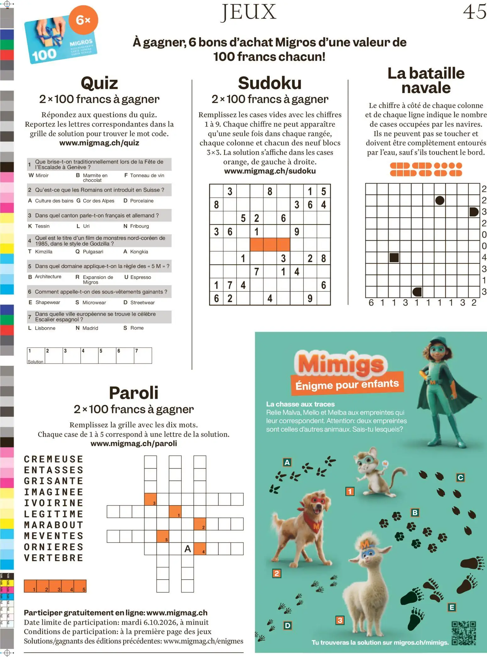 Migros aktionen Magazin FR – gültig ab 30.09.2026 | Seite: 45