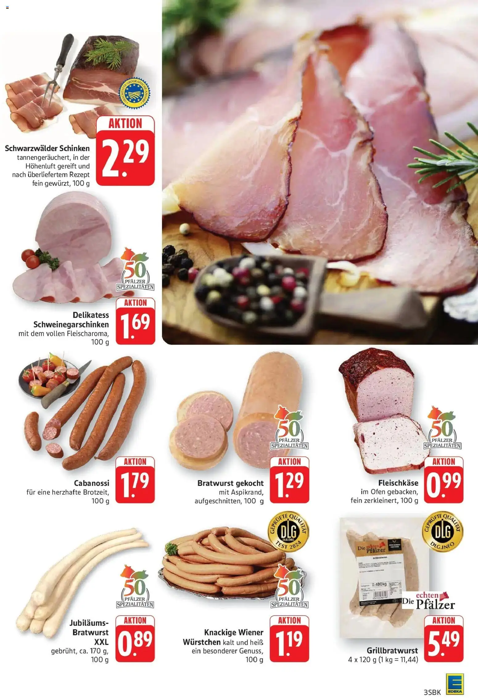Edeka Prospekt Bruchsal (ab 10.08.2026) » Angebote Online | Seite: 3 | Produkte: Ofen, Wiener wurstchen, Bratwurst, Schinken