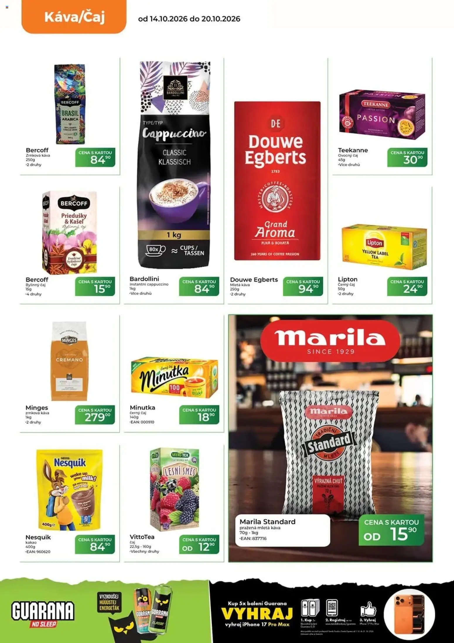 Tamda Foods leták od 14.10.2026 | Strana: 22 | Produkty: Teekanne, Bylinný čaj, Cappuccino, Mletá káva