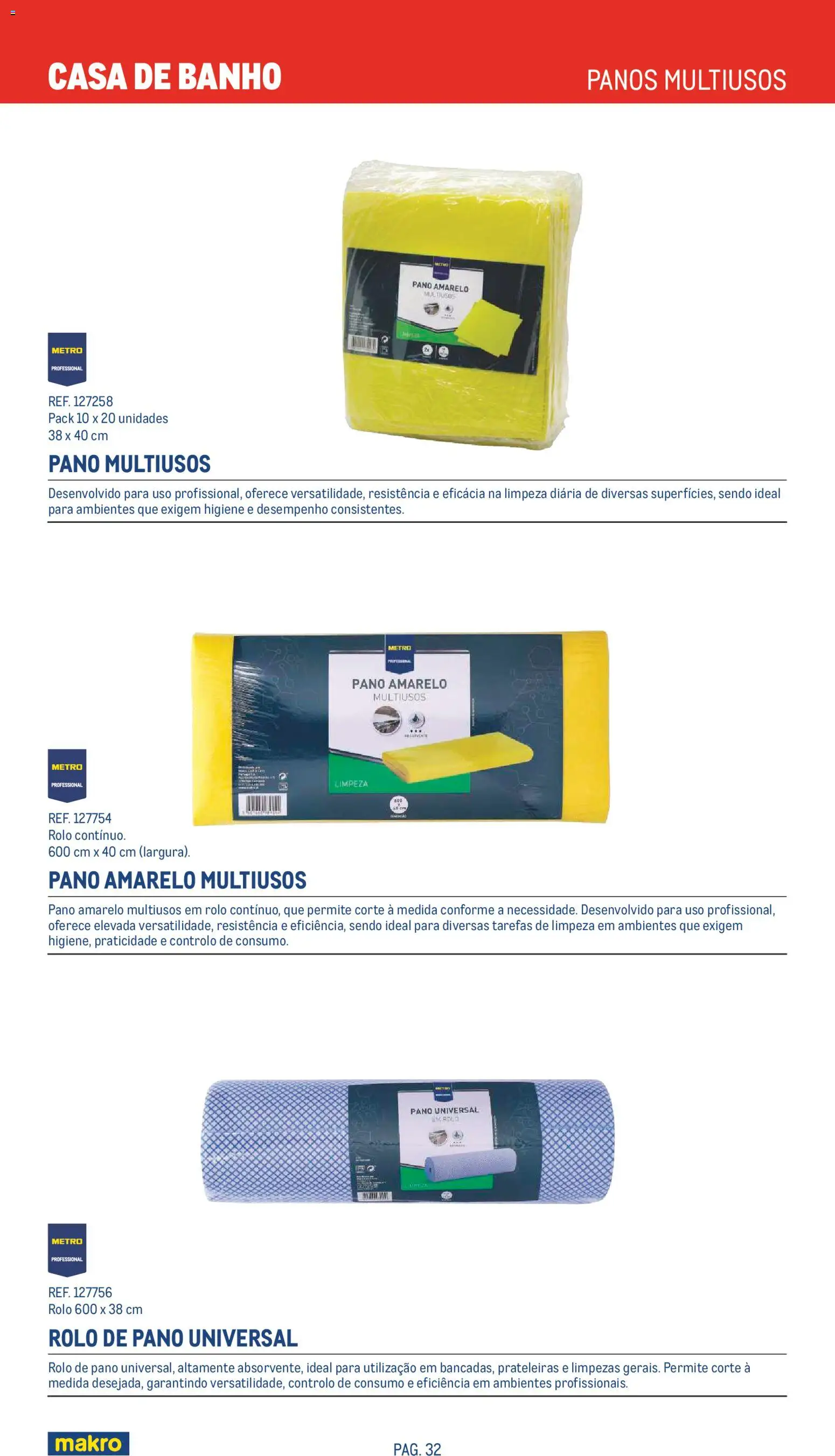 Makro Especial Limpeza 2026 │ válido de 20.05.2026 | Página: 32 | Produtos: Casa de banho, Banho