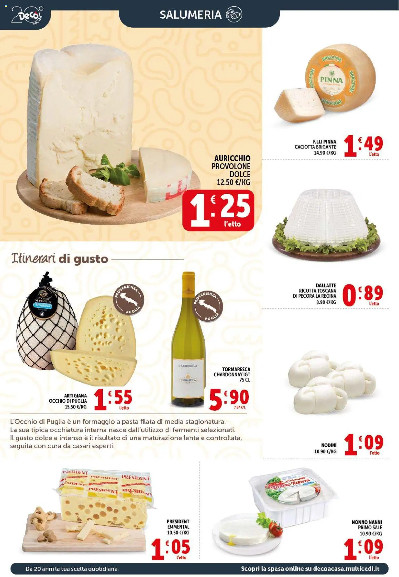 Volantino Decò del 29.05.2026 | Pagina: 4 | Prodotti: Provolone, Sale, Ricotta, Emmental