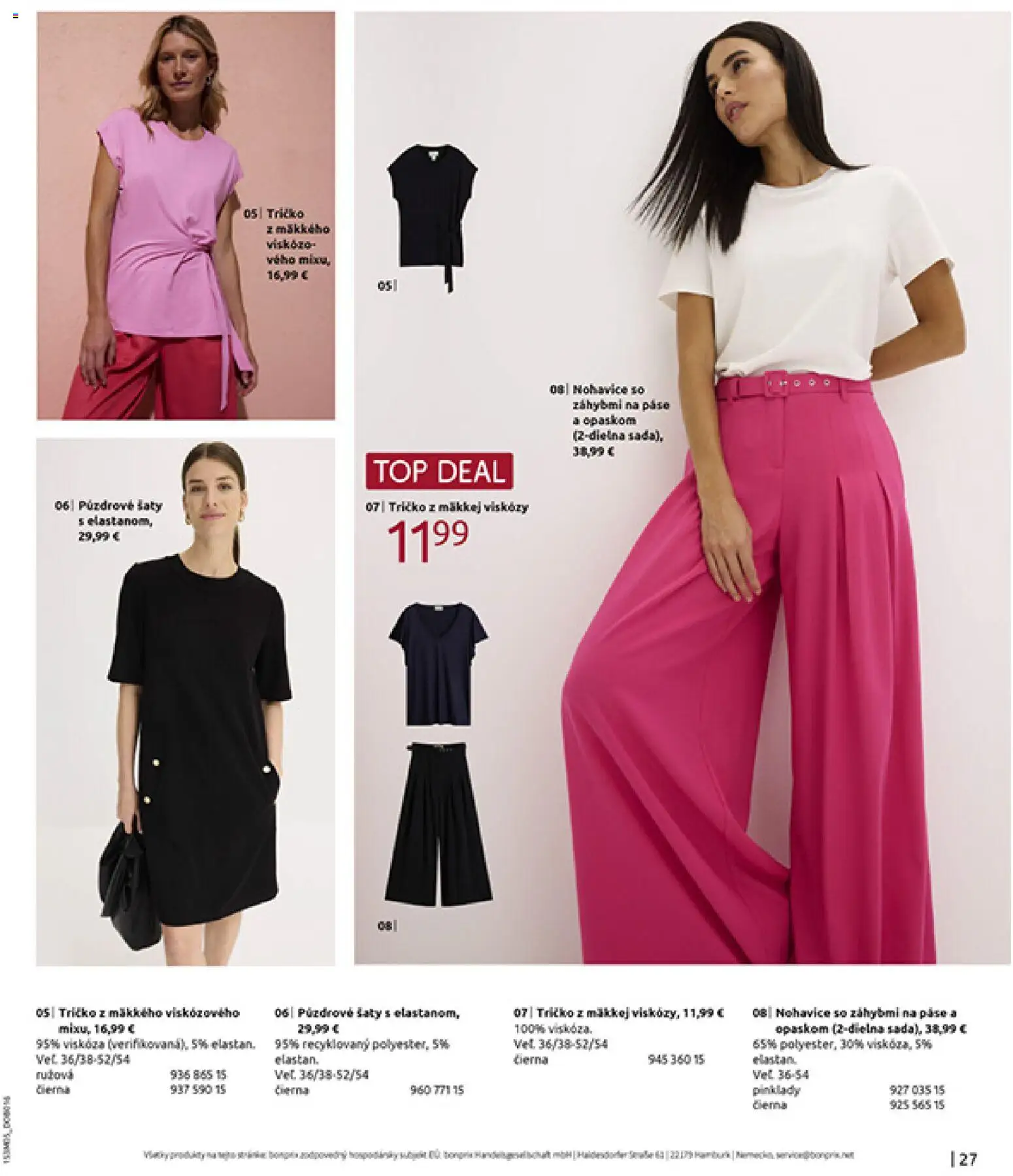 Nové Bonprix akcie – leták je platný od 05.05.2026 | Strana: 29 | Produkty: Šaty, Tričko, Nohavice
