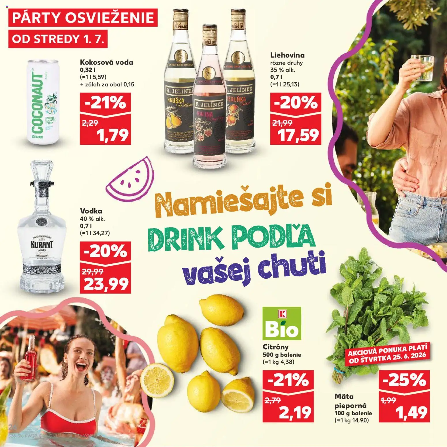 Kaufland SK akciós ujság - amely érvényes a következő dátumtól: 2026.07.01. | Oldal: 26 | Termékek: Vodka