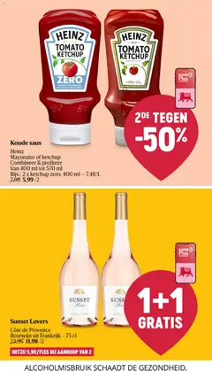 HEINZ TOMATO KETCHUP ZERO, Heinz Mayonaise of ketchup Combineer & profiteer Van 400 ml tot 570 ml Bijv.: 2 x ketchup zero, 400 ml - Voorbeeld van een folder van Delhaize, geldig van 25/06/2026 | Pagina: 12 | Producten: Ketchup, Saus, Keksajt