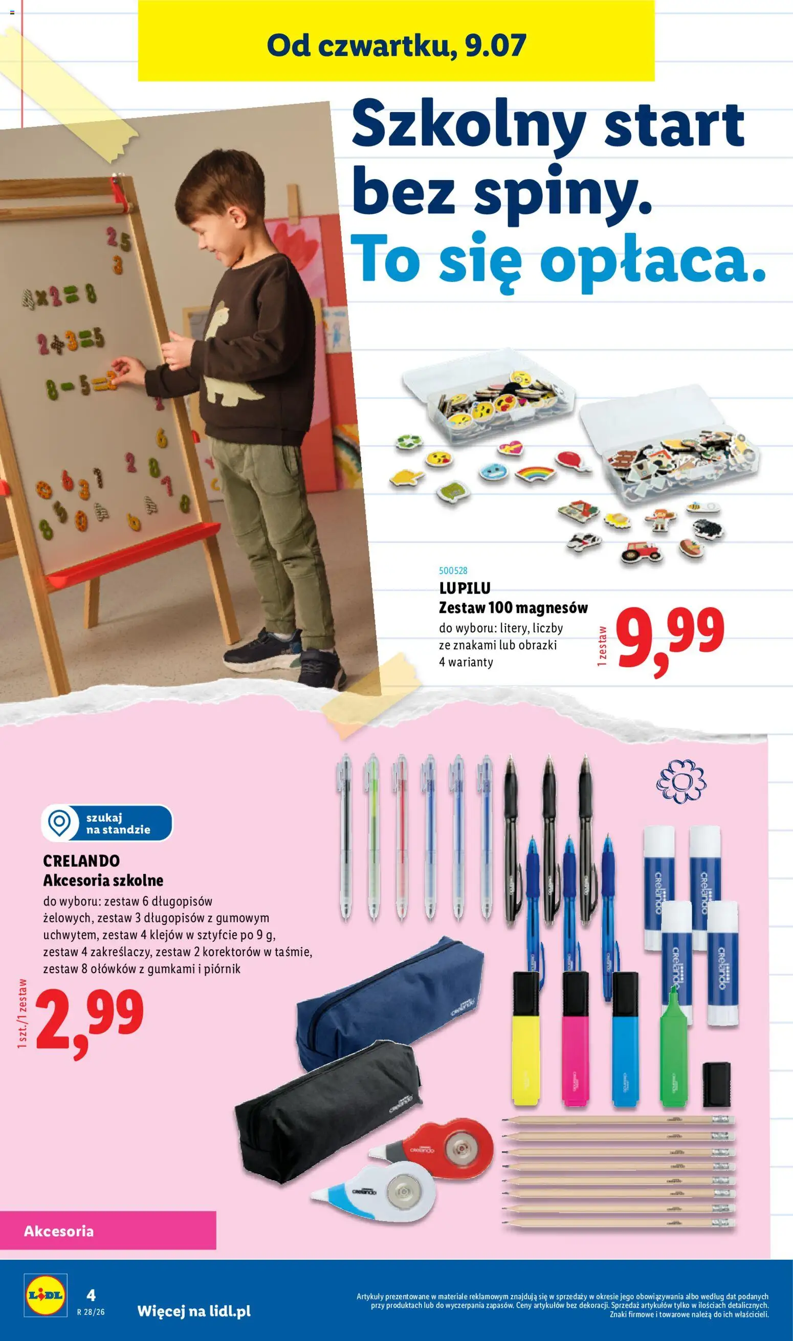 Lidl Katalog od 09.07.2026 | Strona: 4 | Produkty: Piórnik