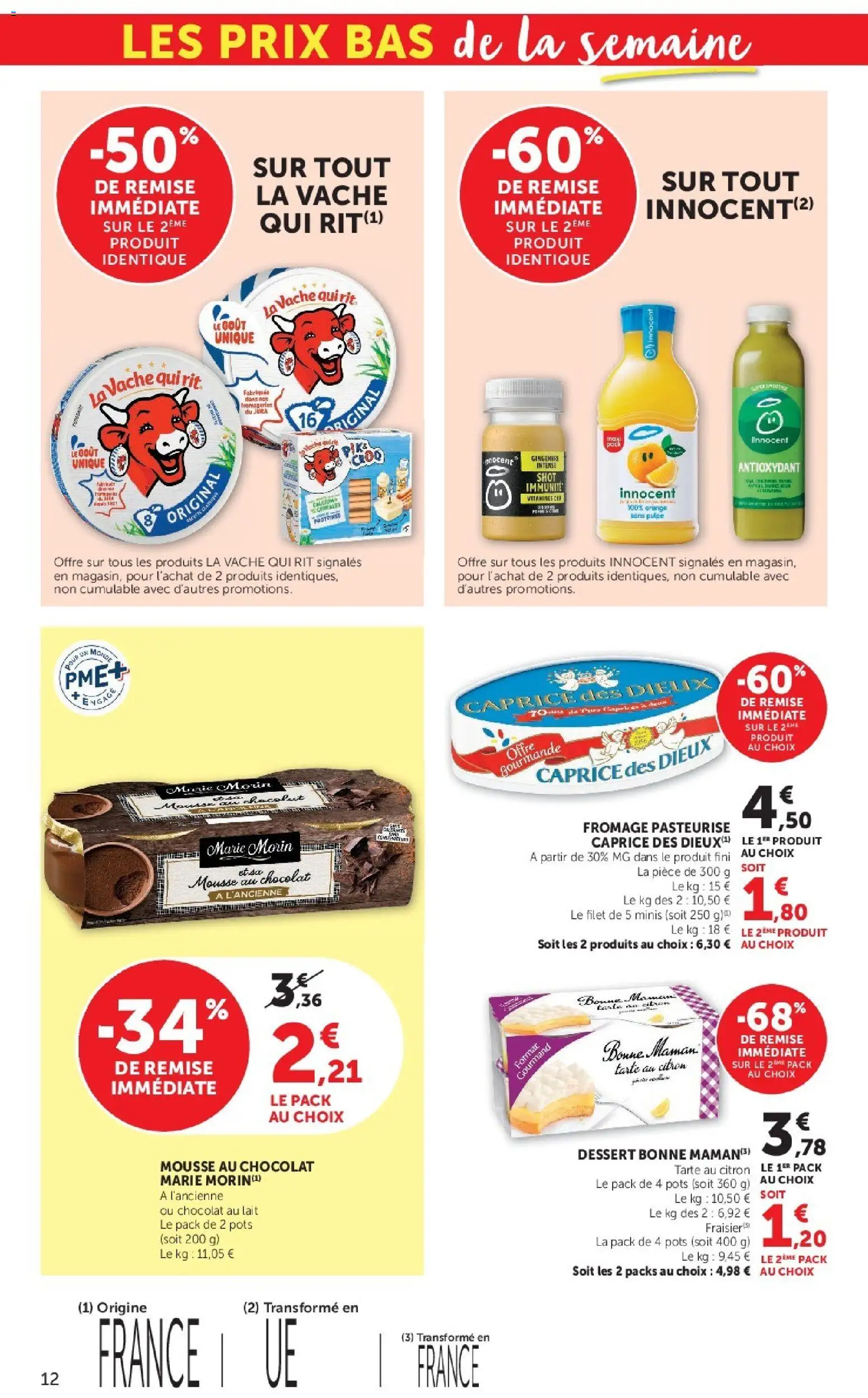 {H1} | Page: 12 | Produits: Mousse, Gingembre, Fromage, Chocolat au lait