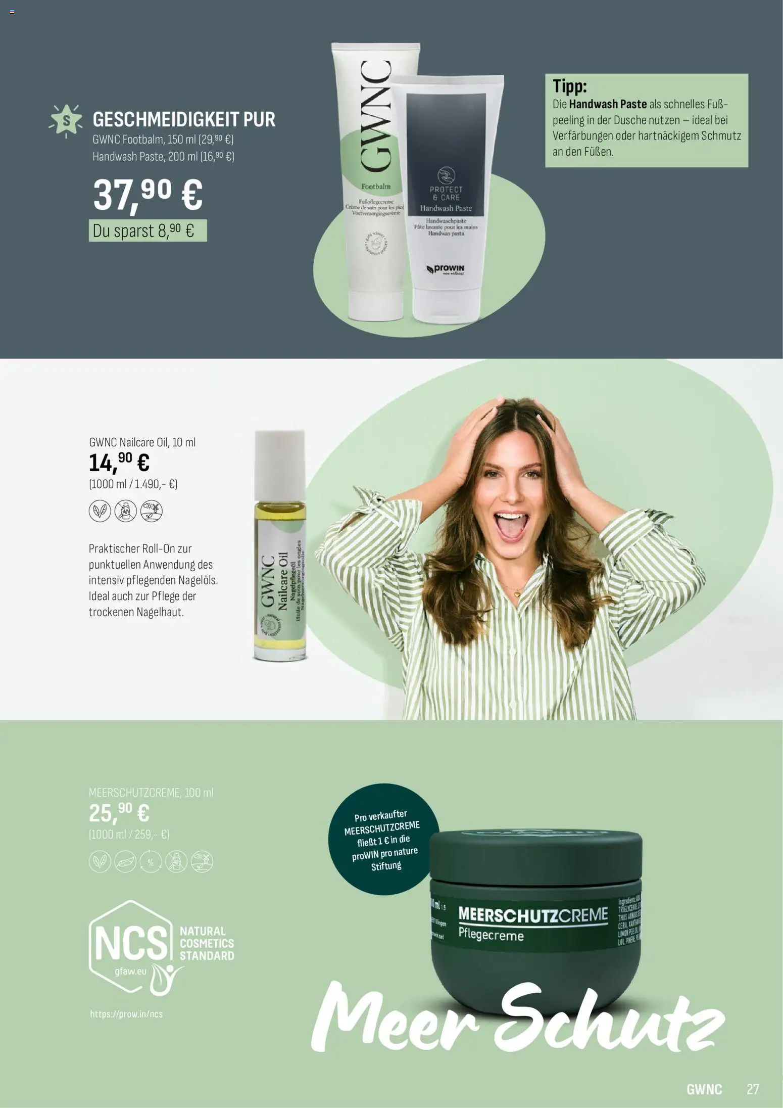 Katalog ProWin New Wellness April / September 2026 – gültig ab 01.04.2026 | Seite: 27 | Produkte: Dusche, Creme, Peeling, Pasta
