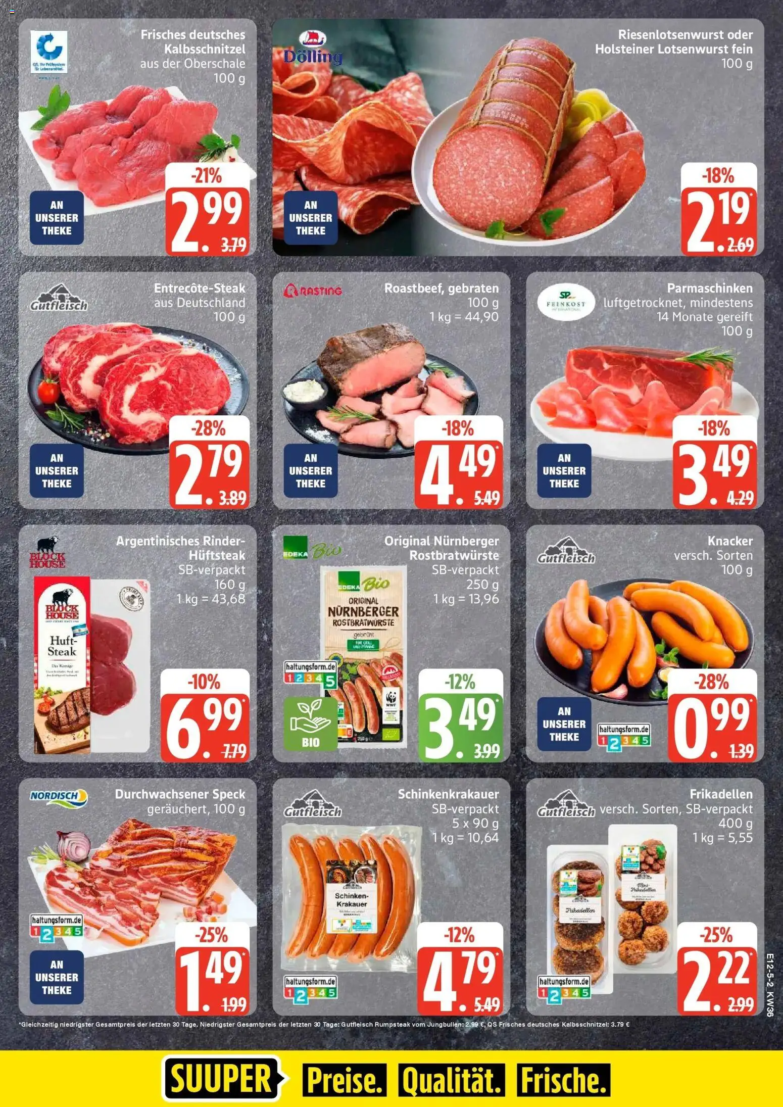 Edeka Prospekt Kiel (ab 31.08.2026) » Angebote Online | Seite: 5 | Produkte: Rumpsteak, Theke, Schinken, Steak