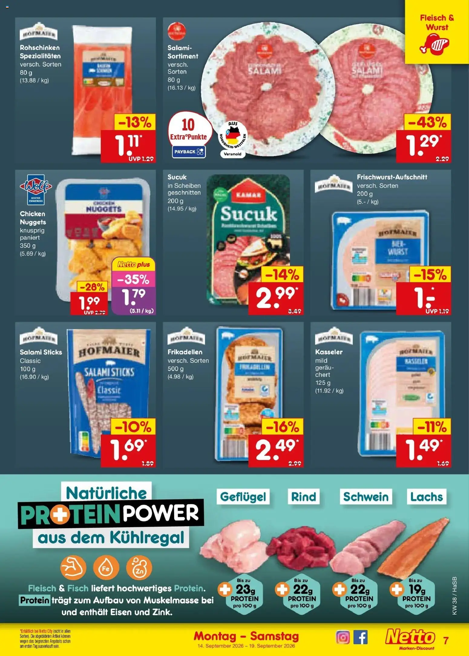 Netto Marken-Discount Prospekt Unna – gültig ab 14.09.2026 | Seite: 9 | Produkte: Spezialitäten, Fisch, Lachs, Wurst