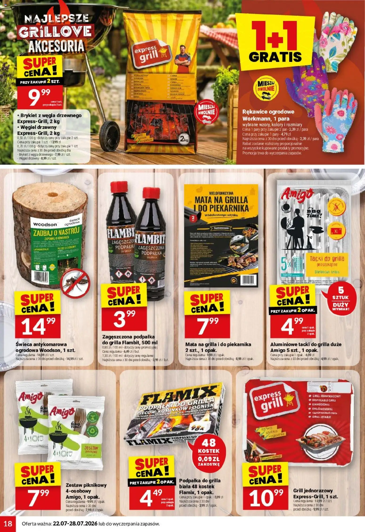 Twój Market gazetka od 22.07.2026 | Strona: 18 | Produkty: Zestaw piknikowy, Grill, Grill jednorazowy