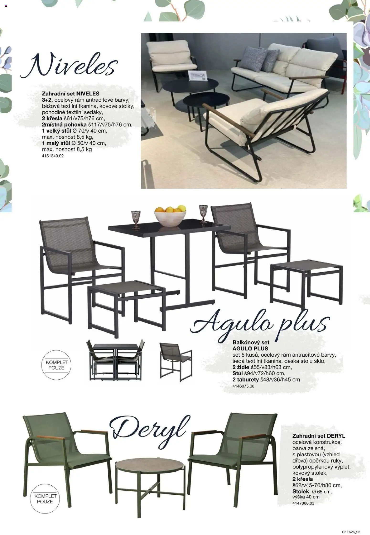 Sconto nábytek katalog - Zahradní speciál od 01.01.2026 | Strana: 92 | Produkty: Stolek, Stůl, Židle, Taburety