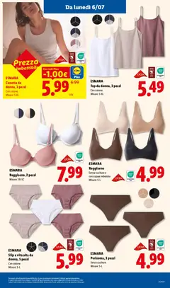 Anteprima del volantino Lidl volantino valido a partire dal 02/07/2026 | Pagina: 37 | Prodotti: Canotta, Reggiseno, Slip, Top