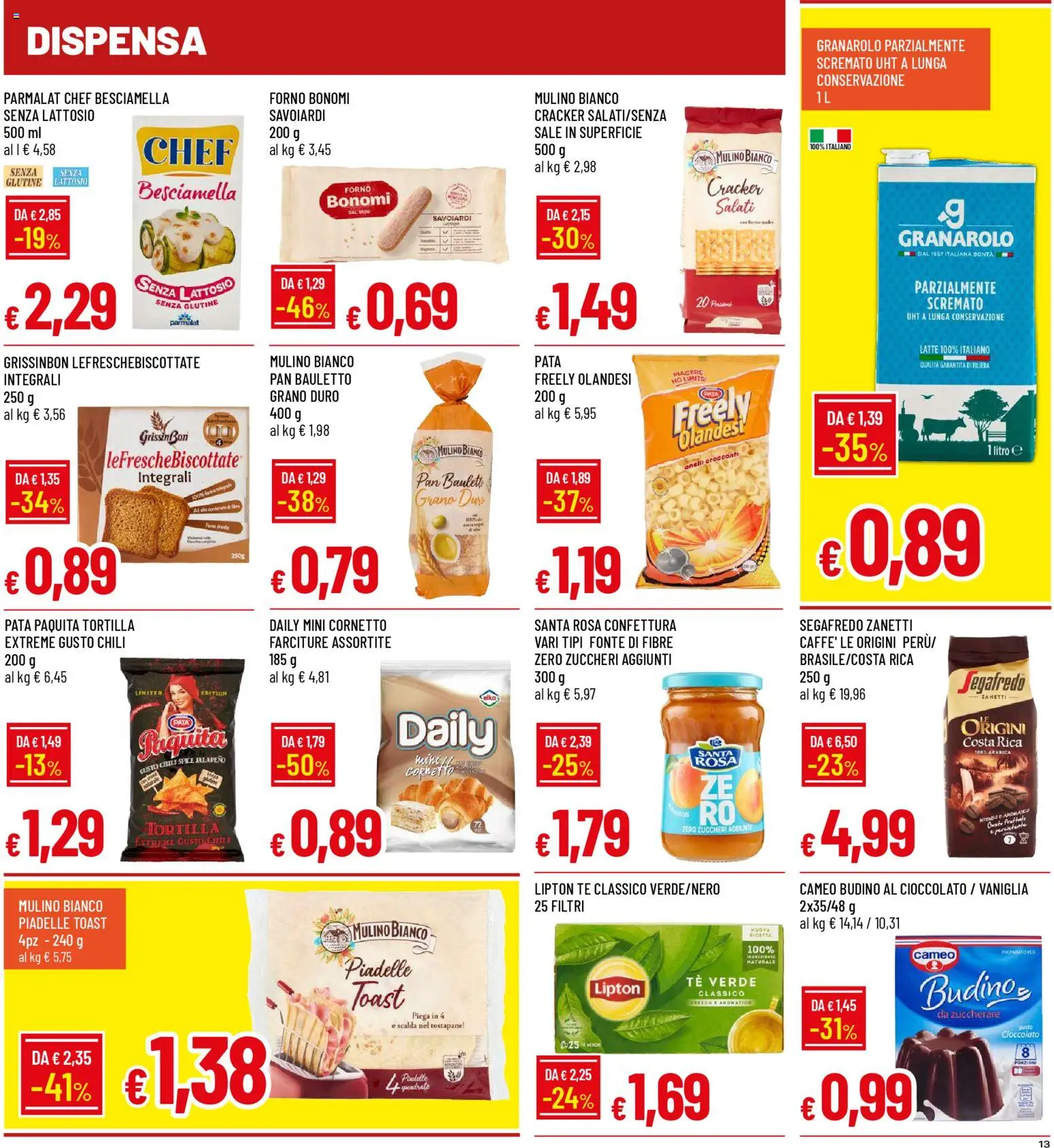 Volantino Galassia del 09.04.2026 | Pagina: 13 | Prodotti: Cioccolato, Cornetto, Latte, Besciamella