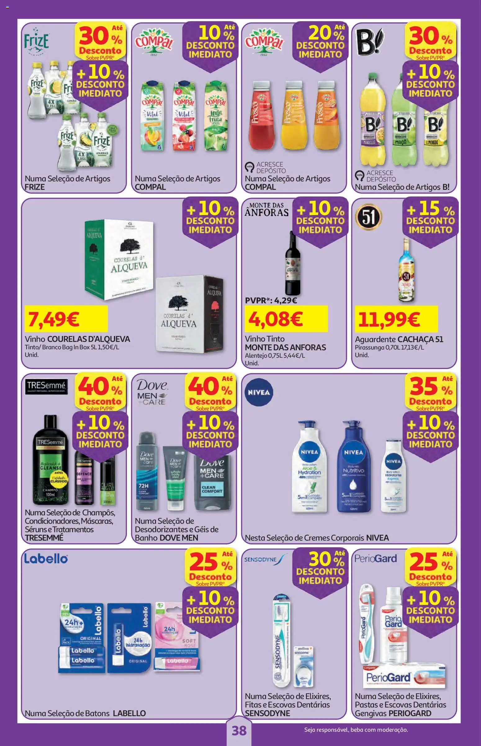 Auchan folheto │ válido de 25/06/2026 | Página: 38 | Produtos: Cachaça, Banho, Maça, Vinho