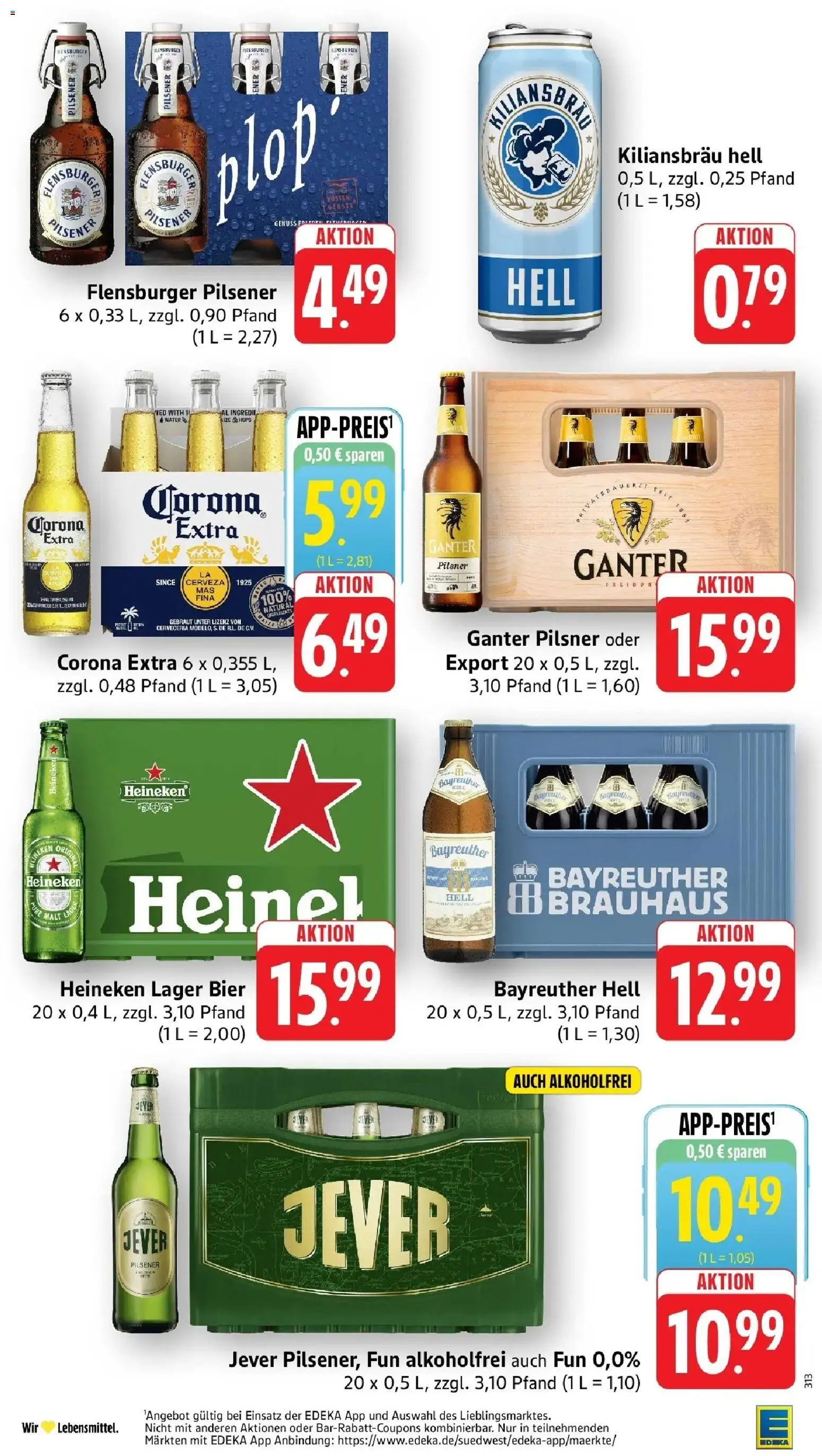 Edeka Prospekt Freiburg – gültig ab 28.09.2026 | Seite: 31 | Produkte: Bayreuther hell, Flensburger, Heineken, Jever