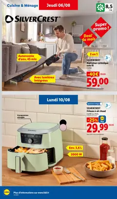 LIDL - Prévisualisation de SILVERCREST Aspirateur cyclonique sans fil, L'unité. valide à partir de 06/08/2026 | Page: 58