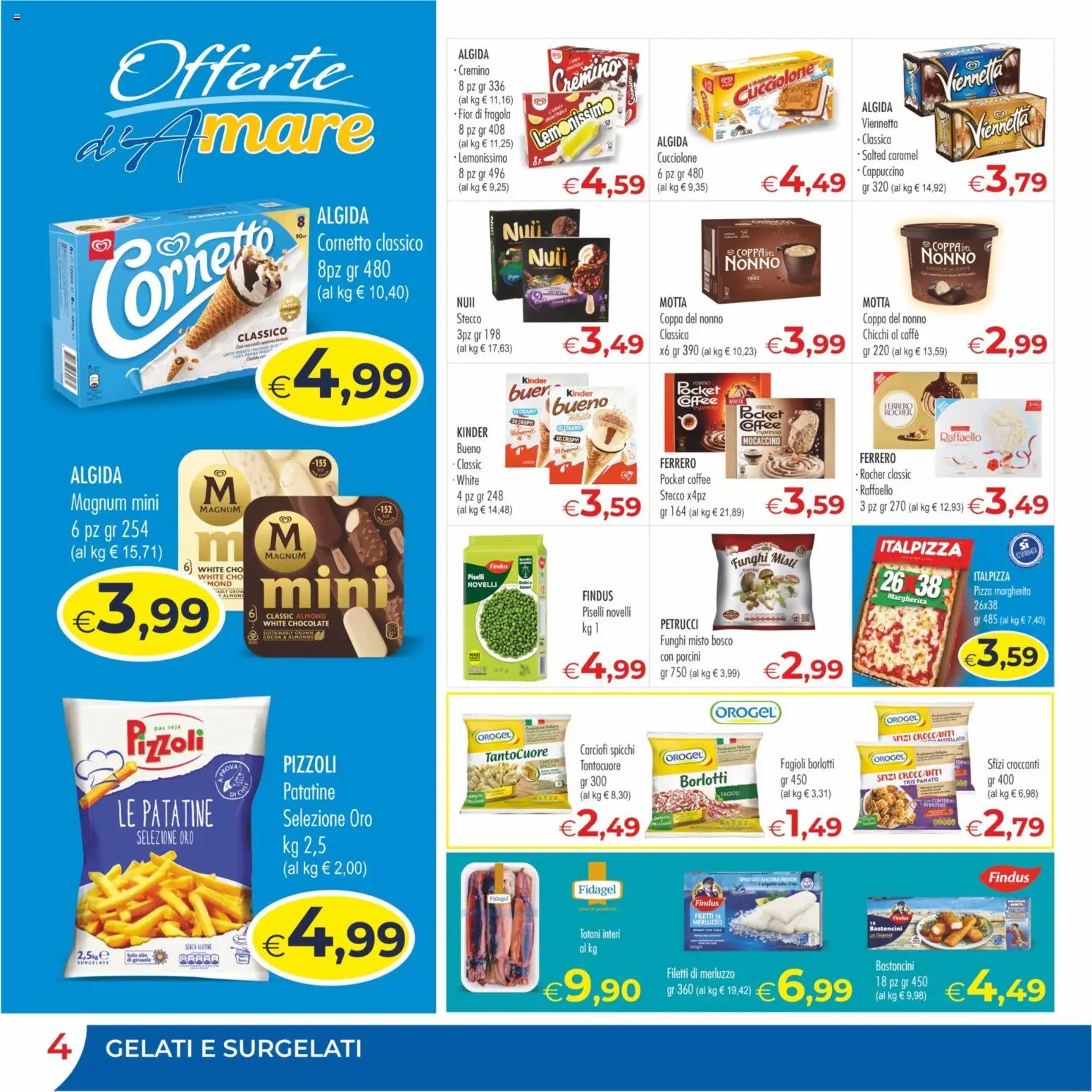Volantino MerSi Supermercati del 15/07/2026 | Pagina: 4 | Prodotti: Caffè, Fagioli, Funghi, Carciofi