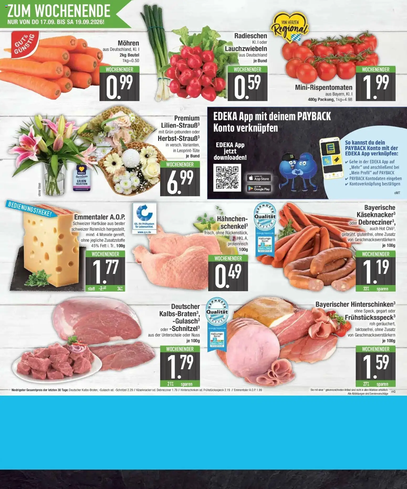 E center Prospekt Straubing (ab 14.09.2026) zum Blättern | Seite: 26 | Produkte: Hahnchen, Schnitzel, Mohren, Gulasch