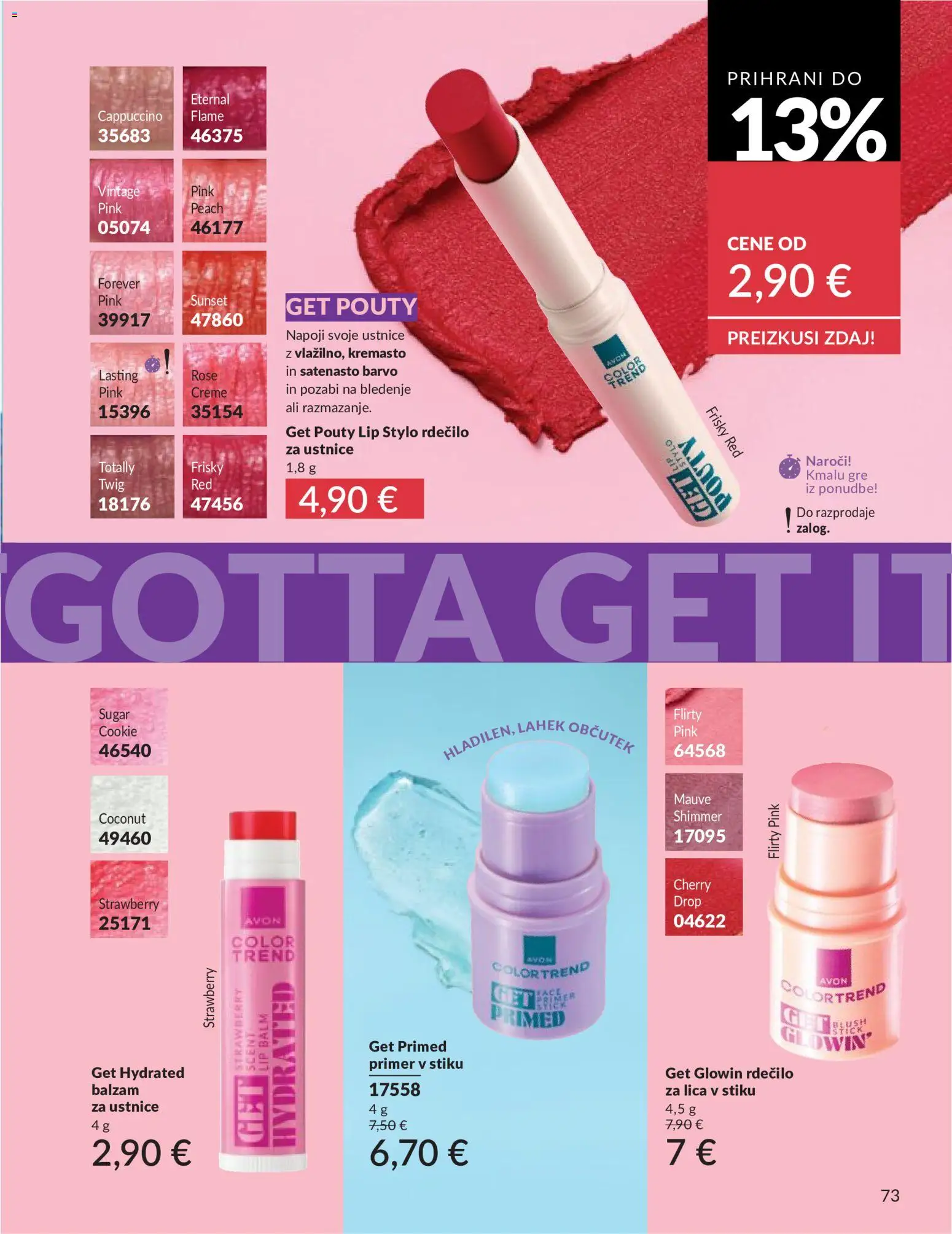 Novi Avon katalog ponudbe – veljaven od 01.06.2026 | Stran: 73 | Izdelki: Rdecilo za ustnice