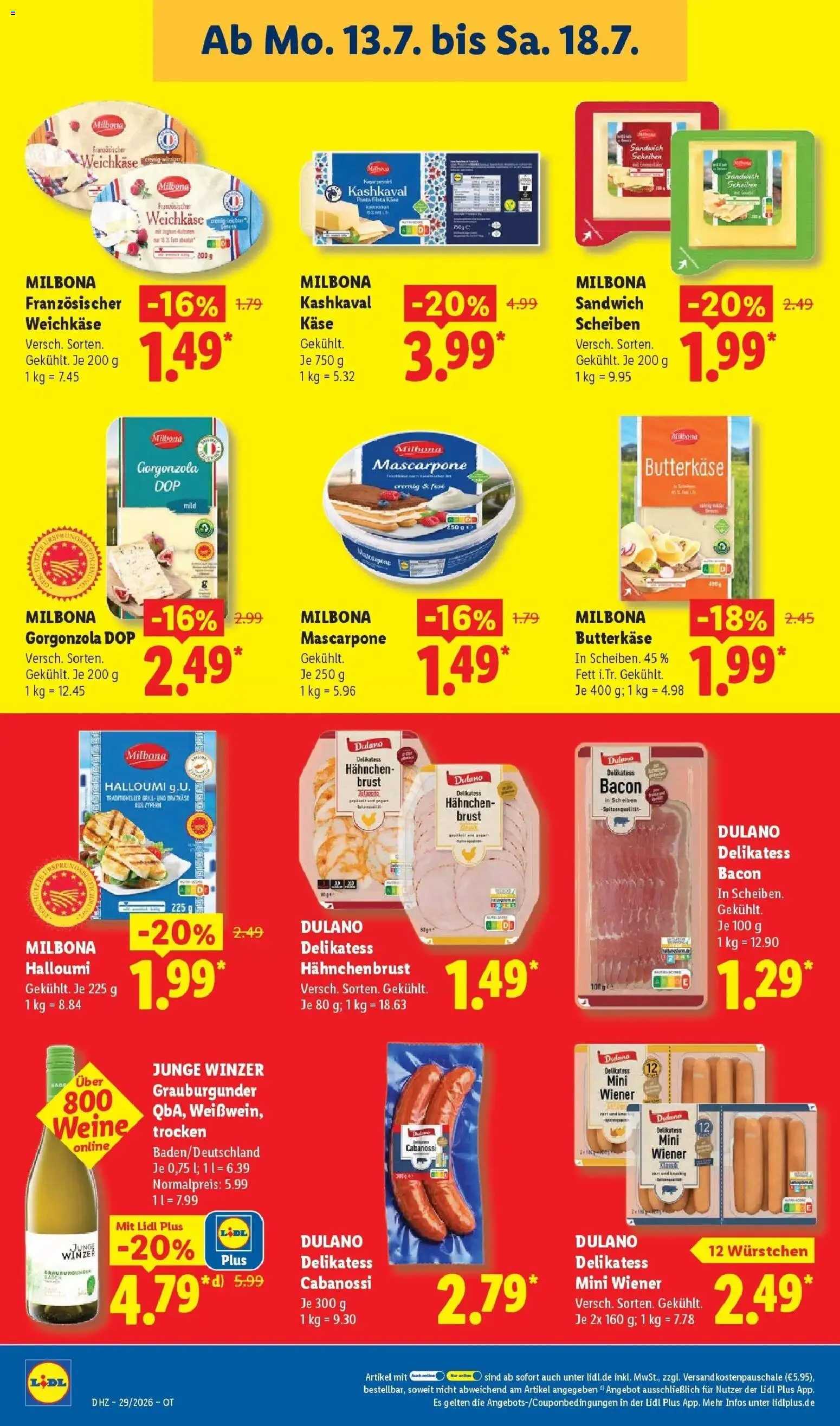Lidl Prospekt Senftenberg – gültig ab 13.07.2026 | Seite: 16 | Produkte: Grill, Butter, Mascarpone, Hahnchenbrust