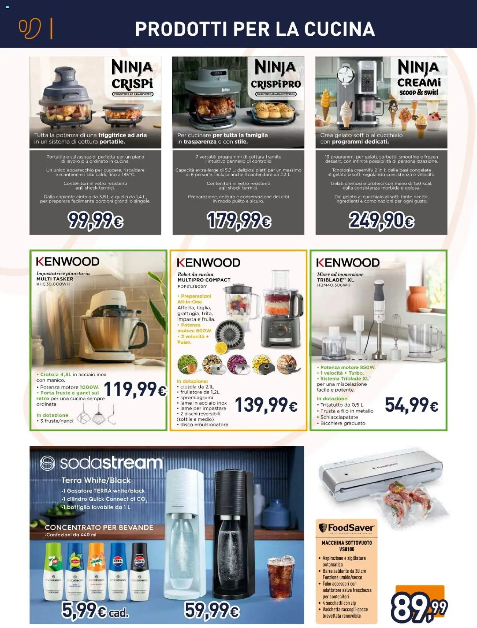 Volantino Unieuro del 16/09/2026 | Pagina: 6 | Prodotti: Porta, Frullatore, Gelato, Mixer