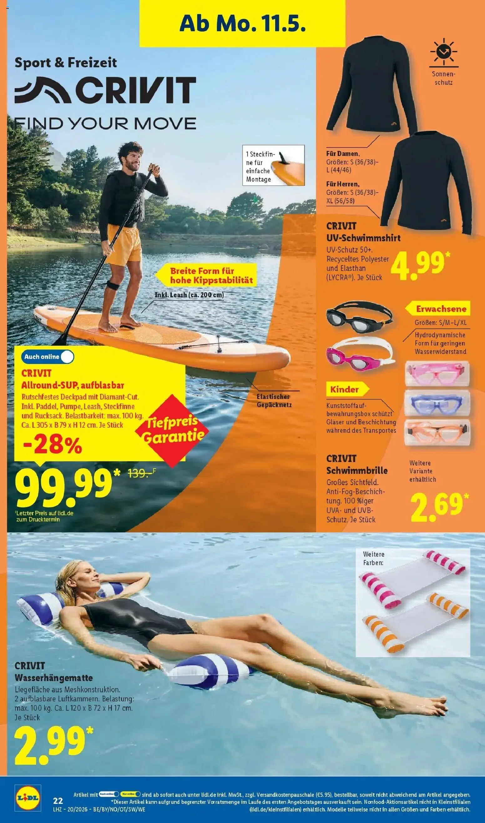 Lidl Prospekt Wahlstedt – gültig ab 11.05.2026 | Seite: 40 | Produkte: Schwimmbrille
