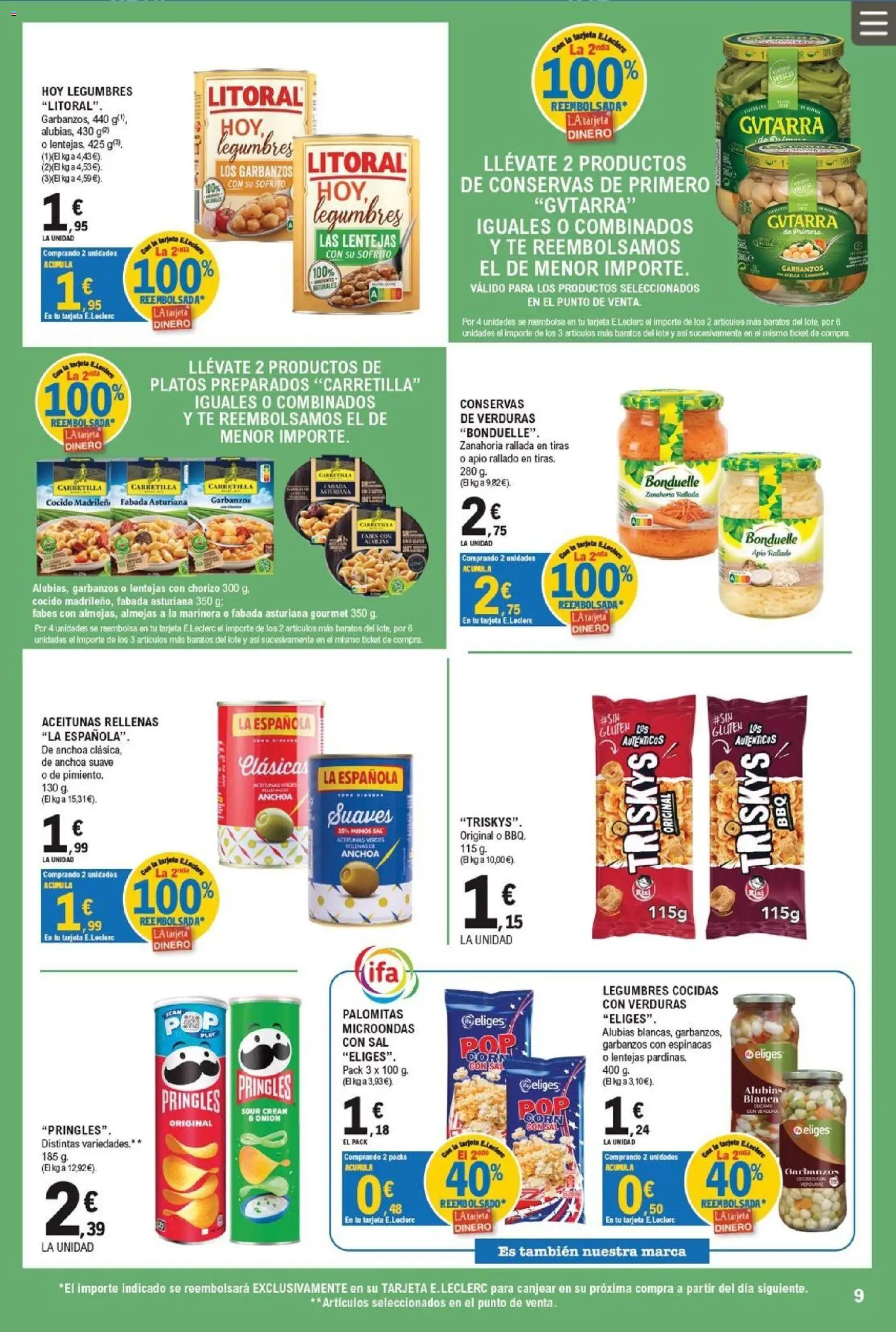 E.Leclerc Valdemoro │ válido desde el 09/09/2026 | Página: 9 | Productos: Aceitunas, Verduras, Apio, Zanahoria