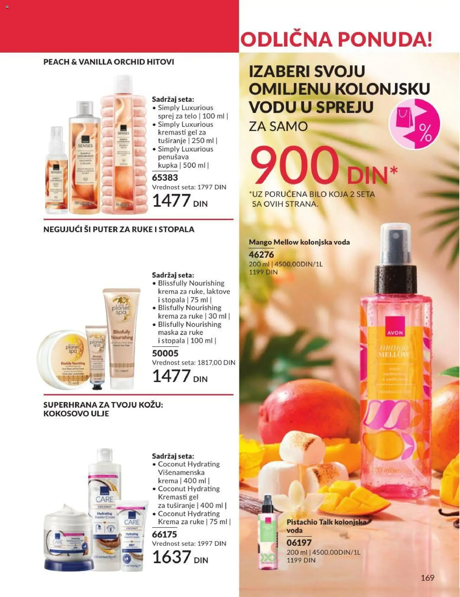 AVON katalog - važi od 01.07.2026 | Strana: 169 | Proizvode: Mango, Krema, Ulje, Krema za ruke