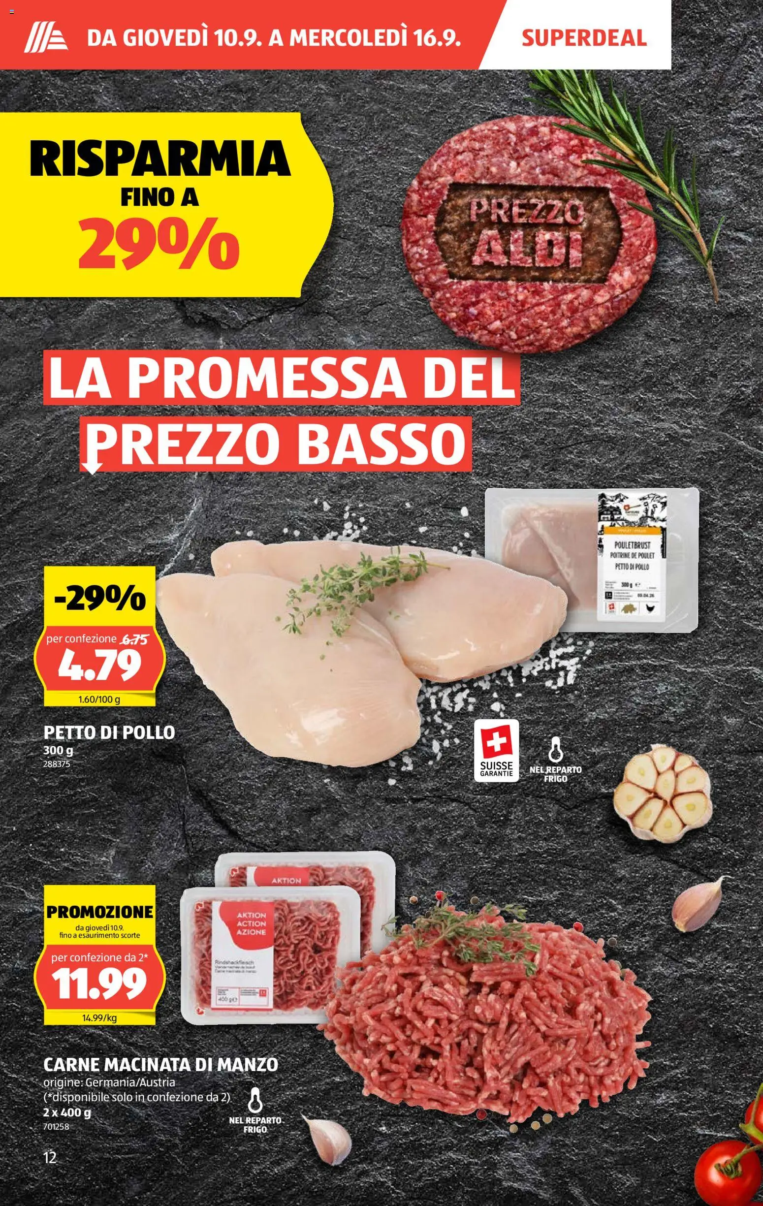 Aldi aktionen IT – gültig ab 10.09.2026 | Seite: 12 | Produkte: Pouletbrust