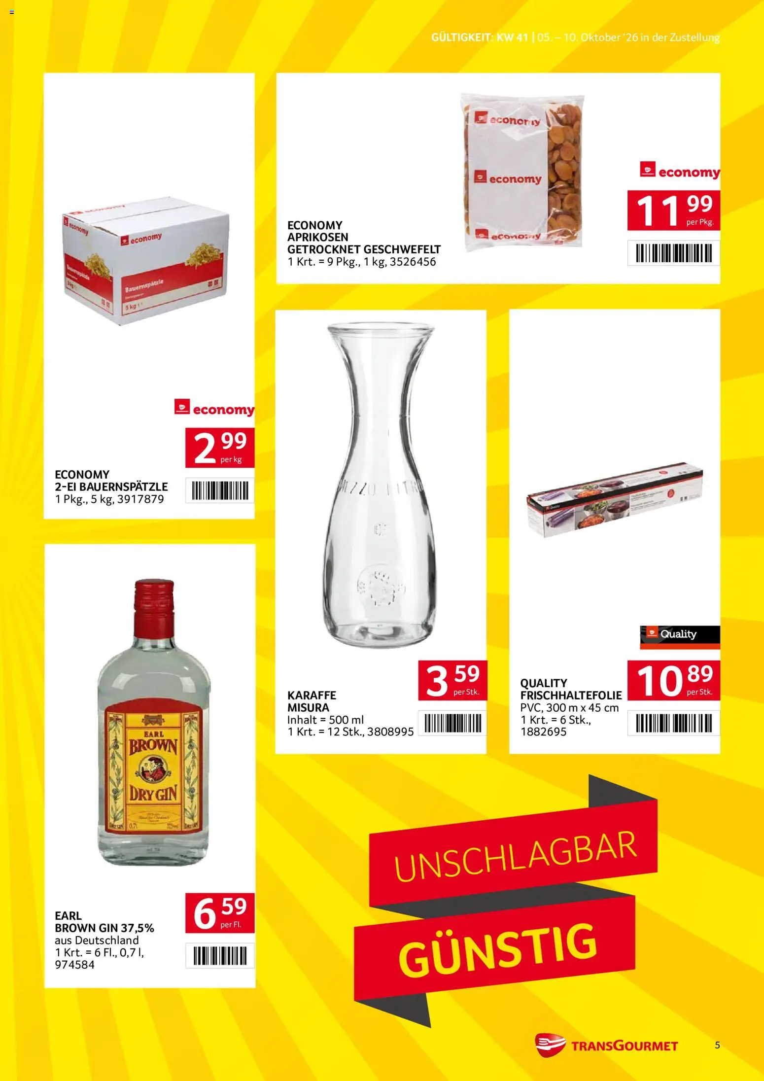 Transgourmet Zustellaktion gültig ab 05.10.2026 | Seite: 5 | Produkte: Gin