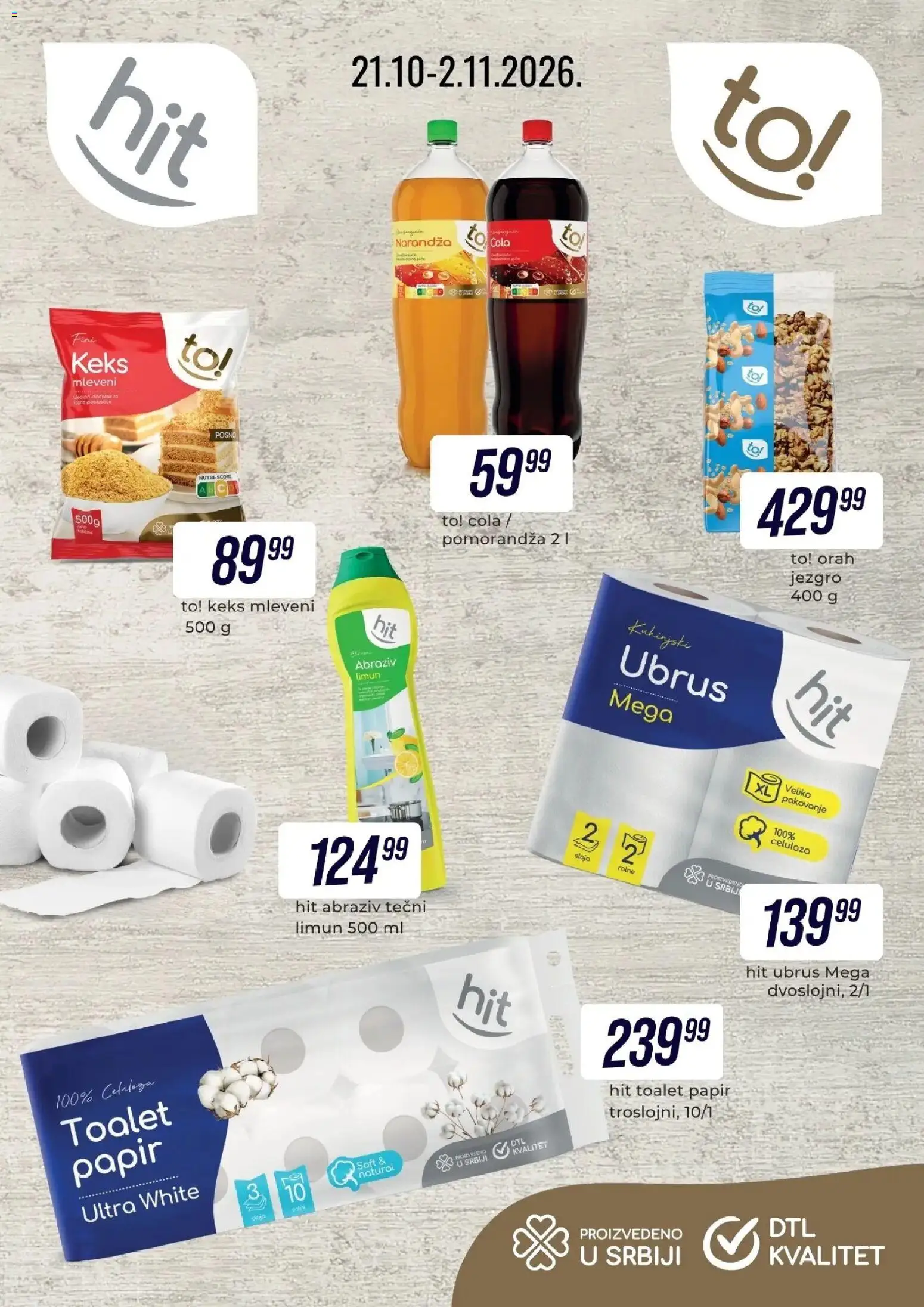 Tekijanka katalog - važi od 21.10.2026 | Strana: 1 | Proizvode: Keks, Ubrus, Orah jezgro, Limun