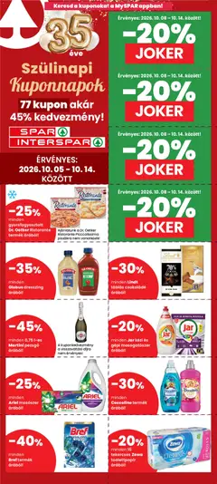 Interspar Szülinapi kuponnapok - amely érvényes a következő dátumtól: 2026.10.05.