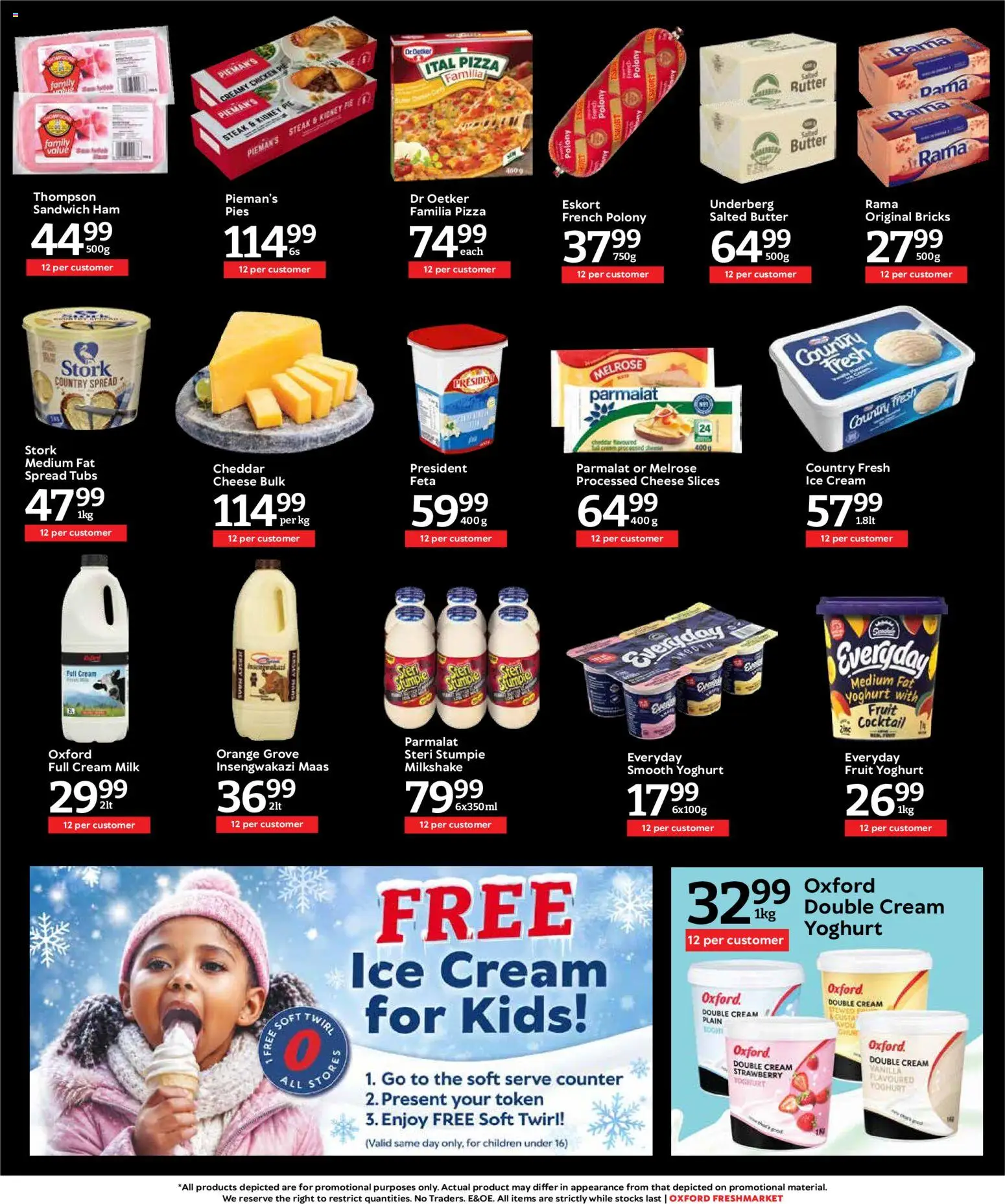 New Oxford Freshmarket catalogue – valid from 17.06.2026 | Page: 12 | Products: Butter, Cheese, Ham, Fruit