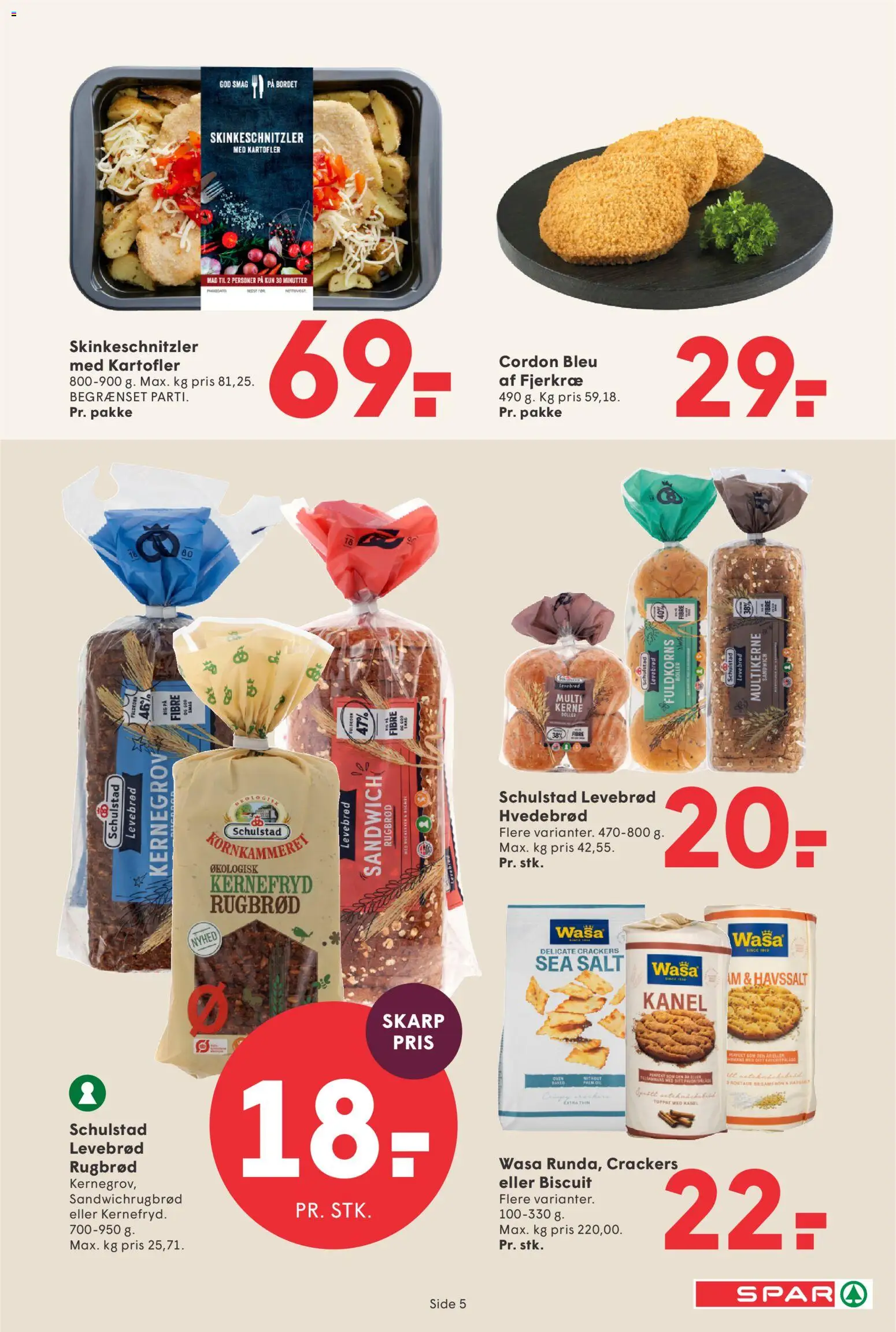 Spar tilbudsavis – gyldig fra 04/09/2026 | Side: 5 | Produkter: Kanel, Kartofler, Salt, Rugbrød